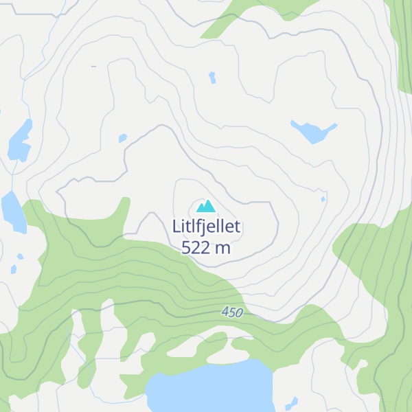 Map of Litlfjellet