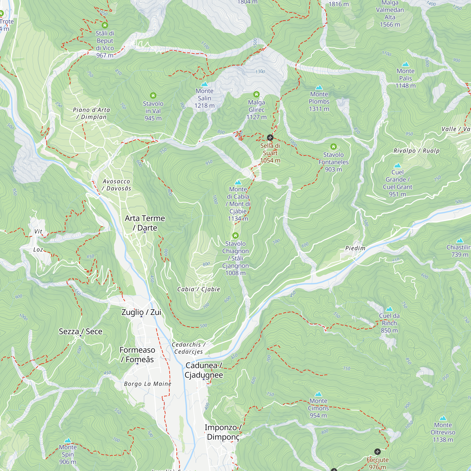 Stavolo Chiagnon / Stâli Cjangnon map