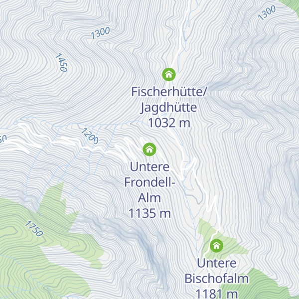 Map of Untere Frondell-Alm