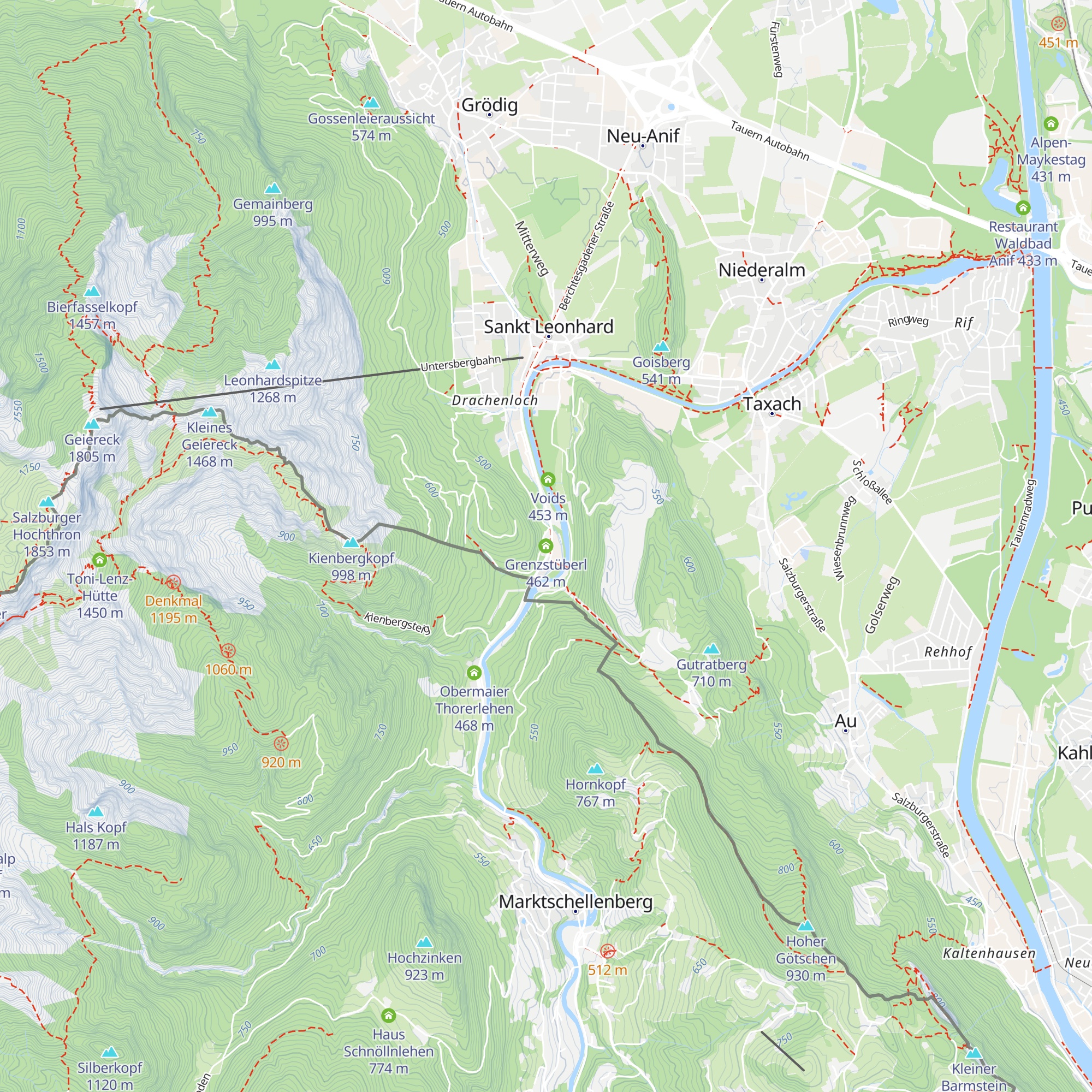 Grenzstüberl map