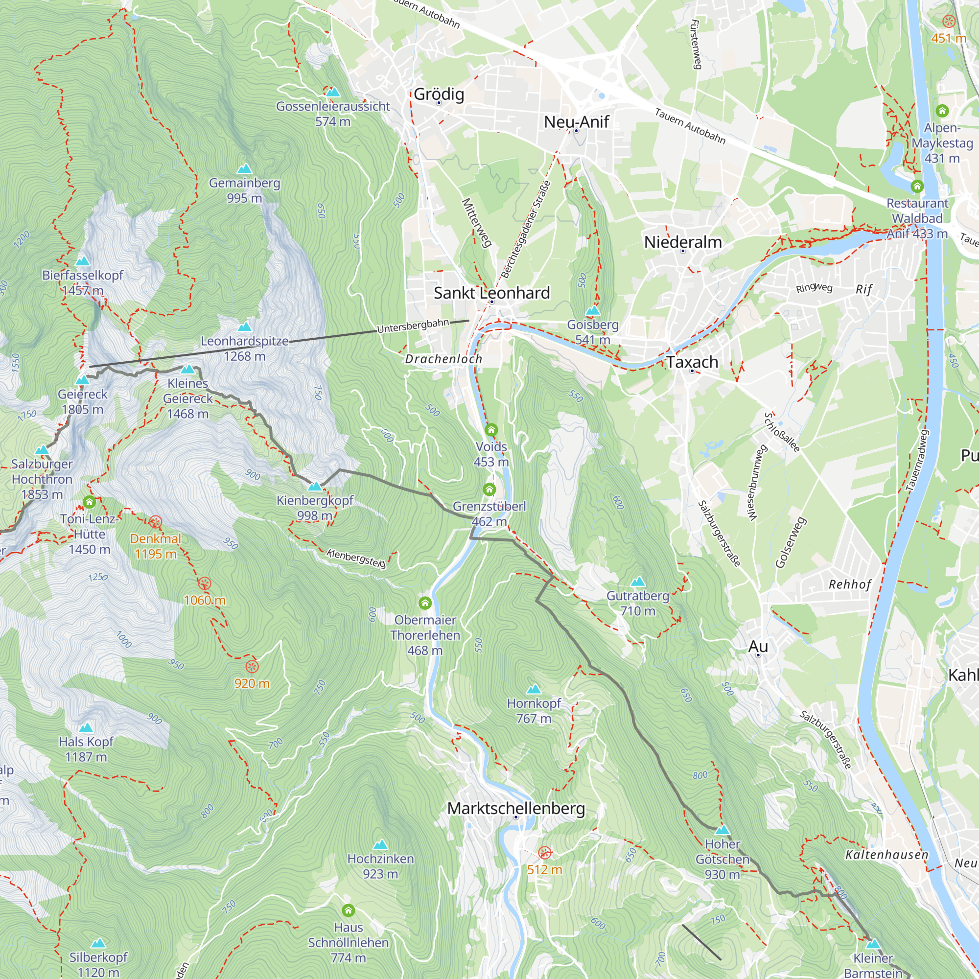 Grenzstüberl map