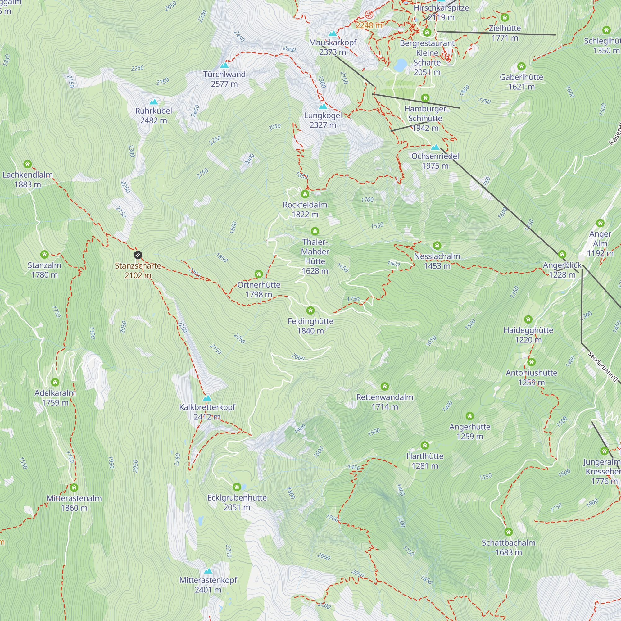 Feldinghütte map