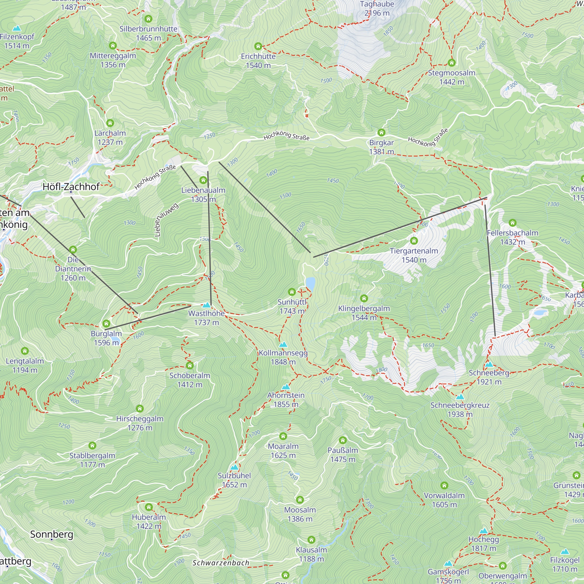 Sunhüttl map