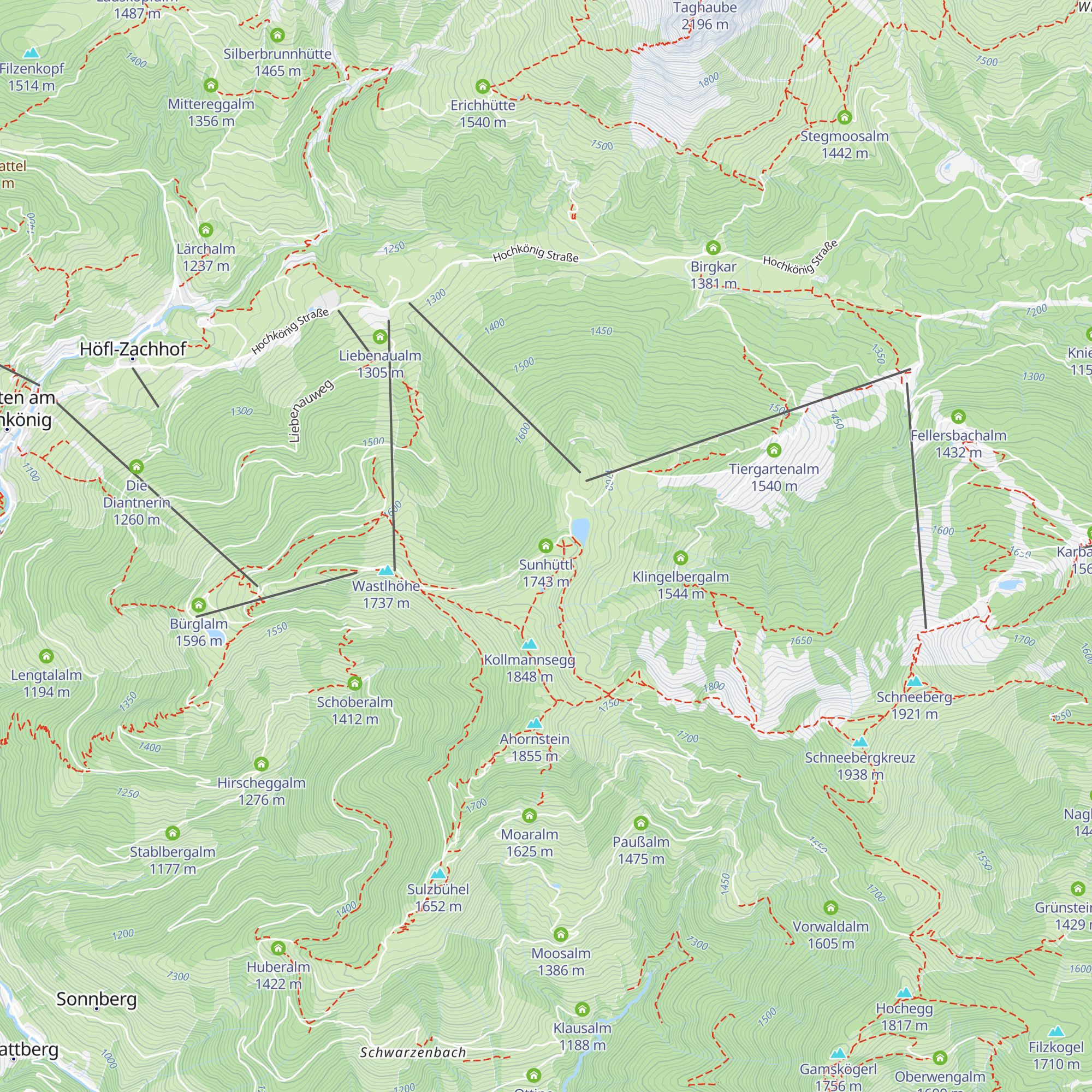 Sunhüttl map