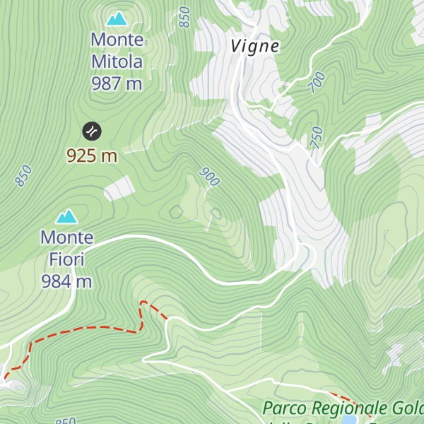 Map of Monte la Croce