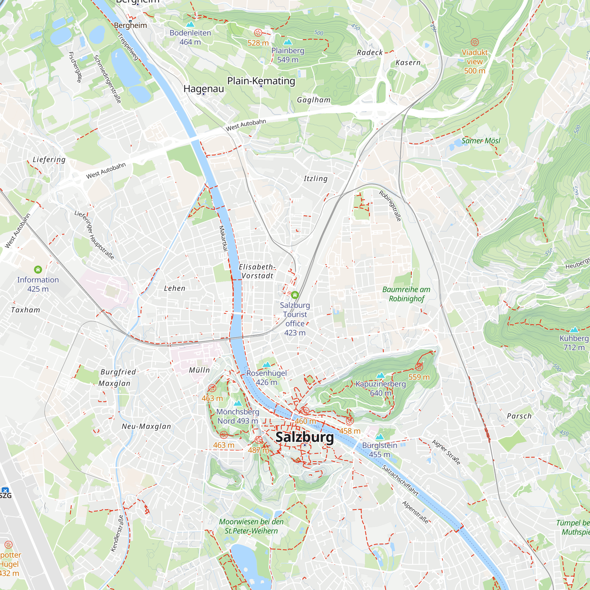 Salzburg Tourist office map