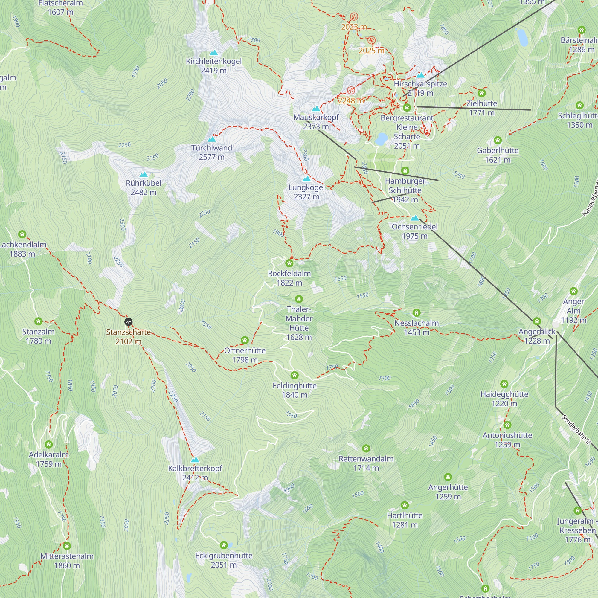 Thaler-Mahder Hütte map