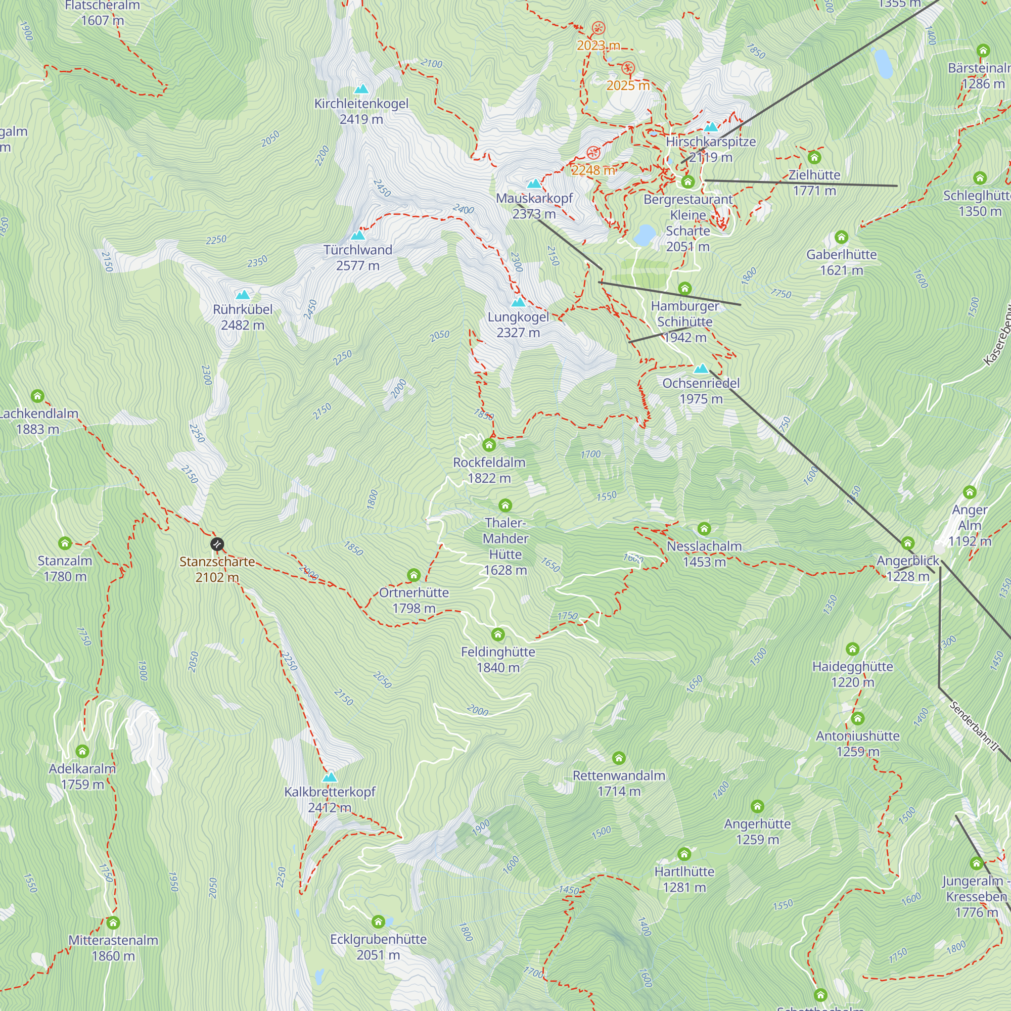 Thaler-Mahder Hütte map