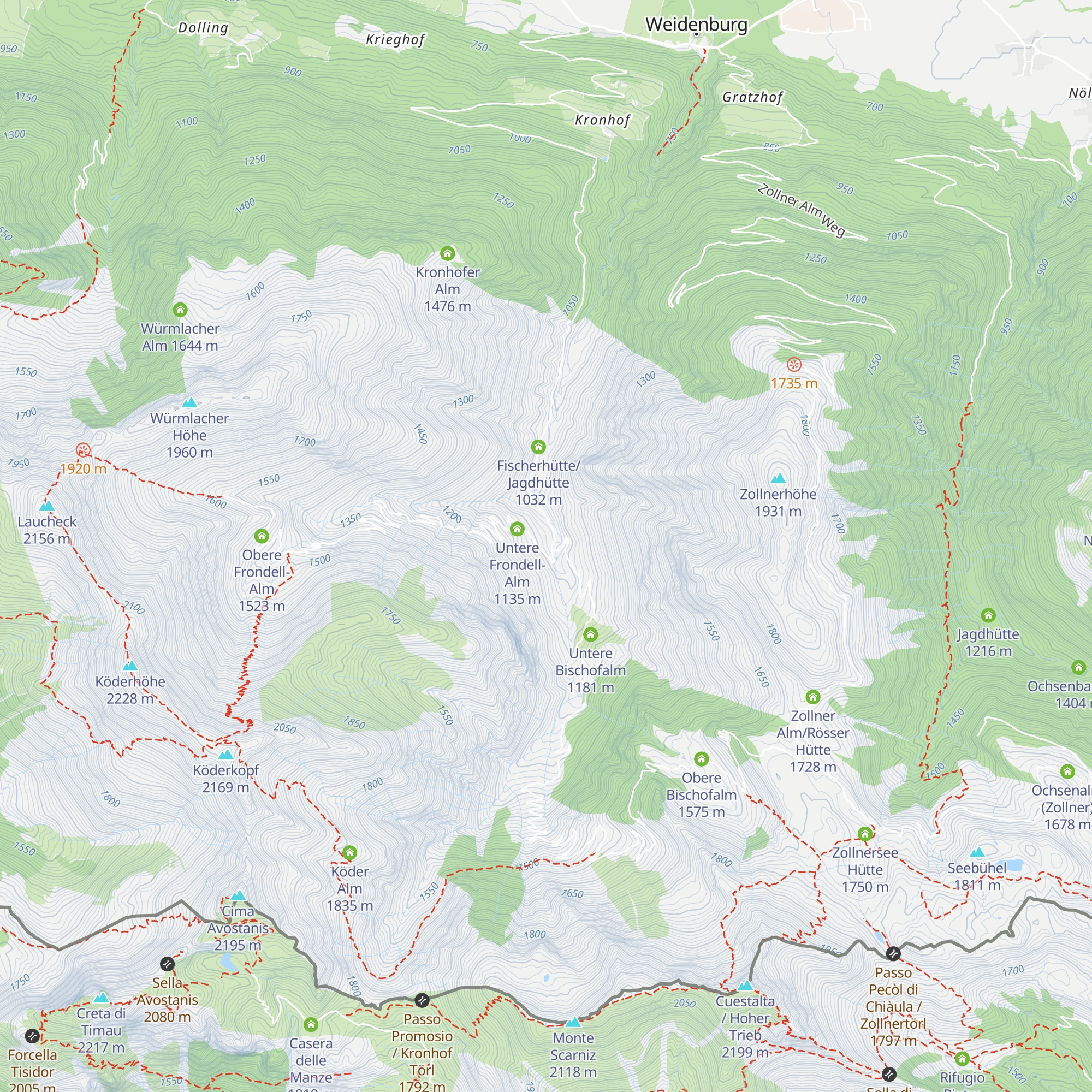 Alte Zollhütte map
