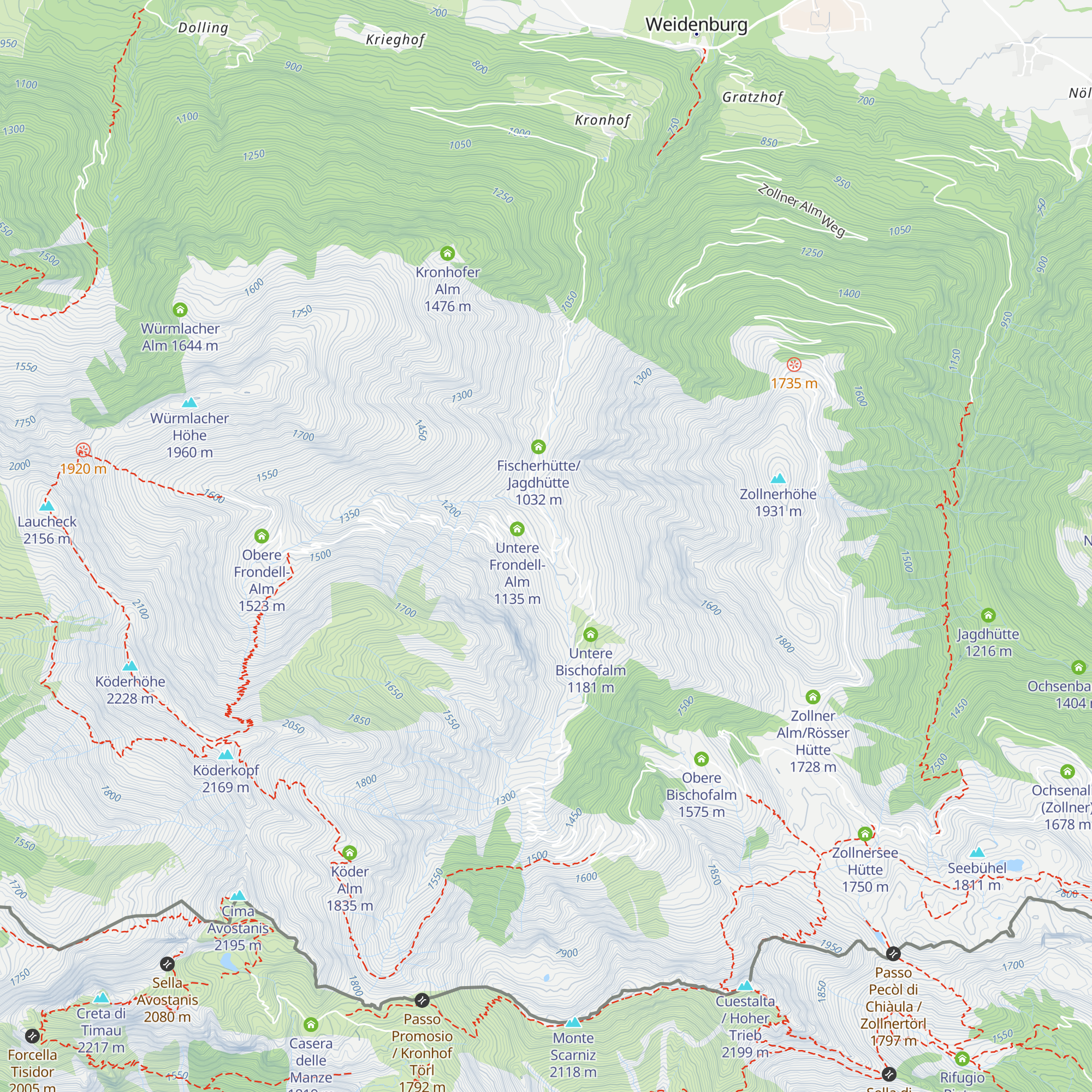 Alte Zollhütte map