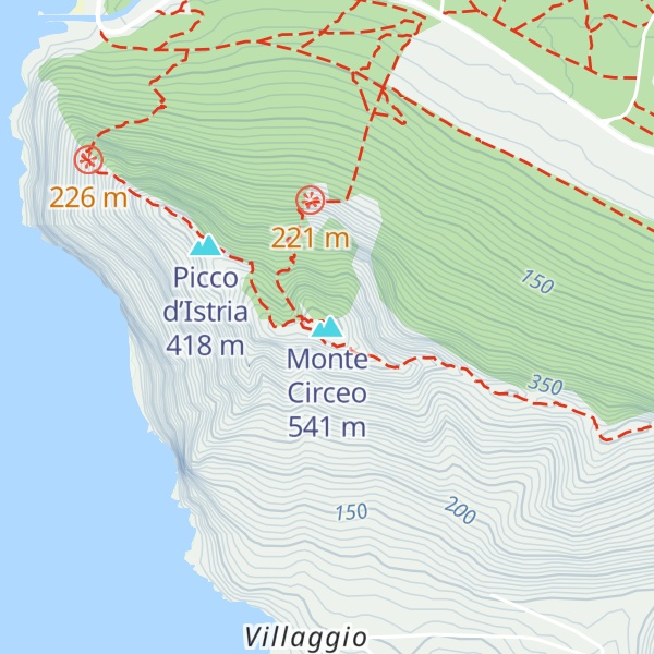 Map of Monte Circeo