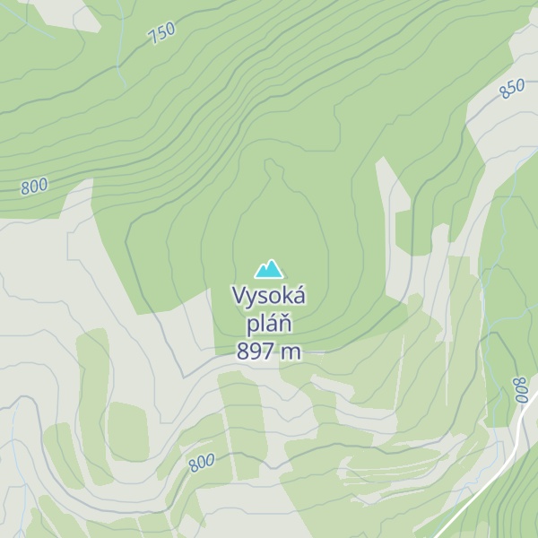 Map of Vysoká pláň