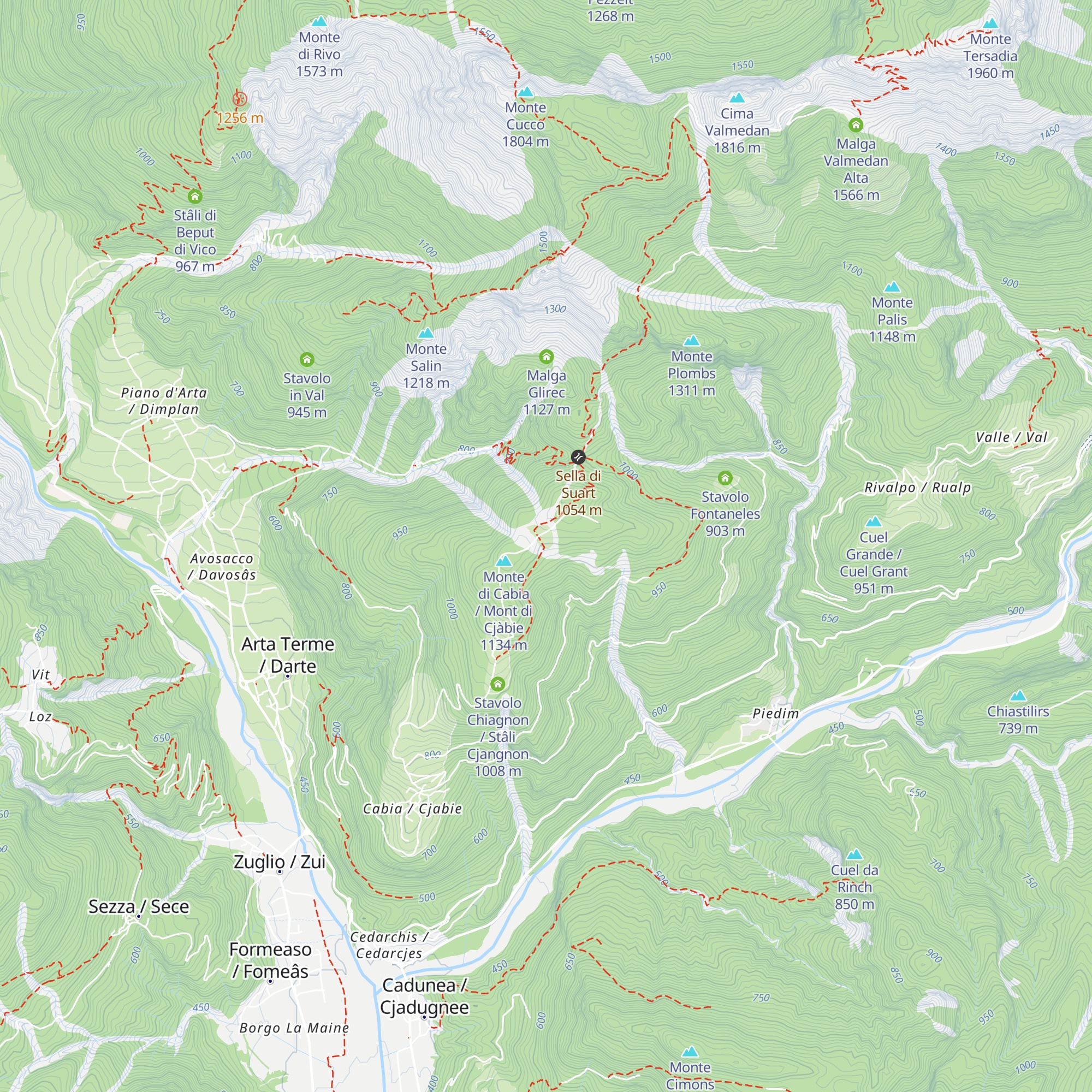 Stavolo Cusin map
