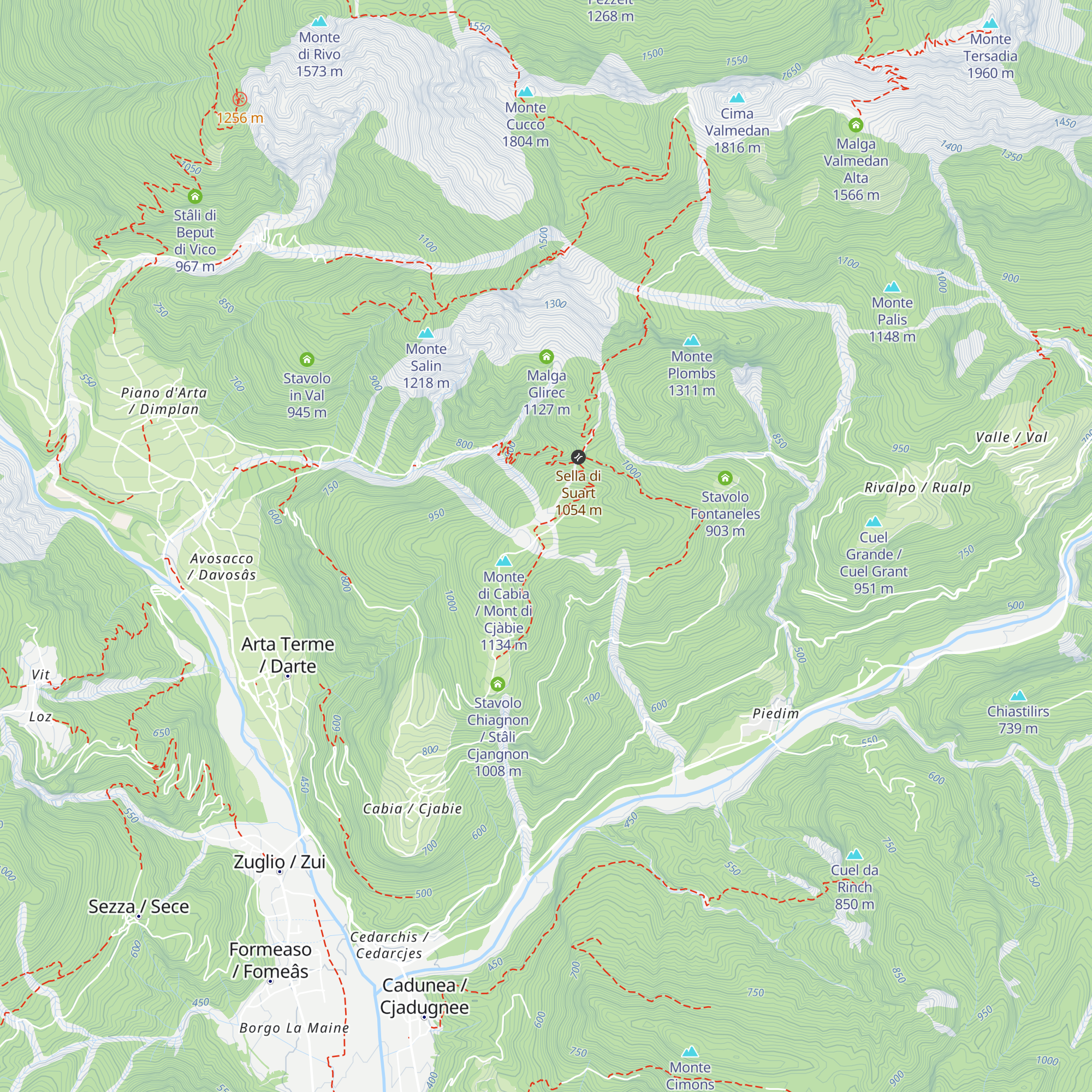Stavolo Cusin map