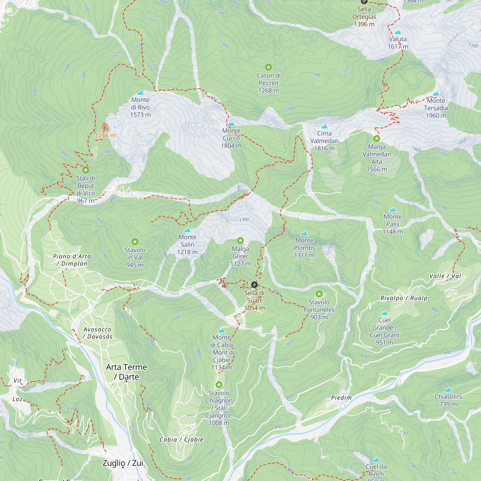 Malga Glirec map
