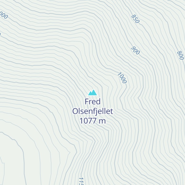 Map of Fred Olsenfjellet