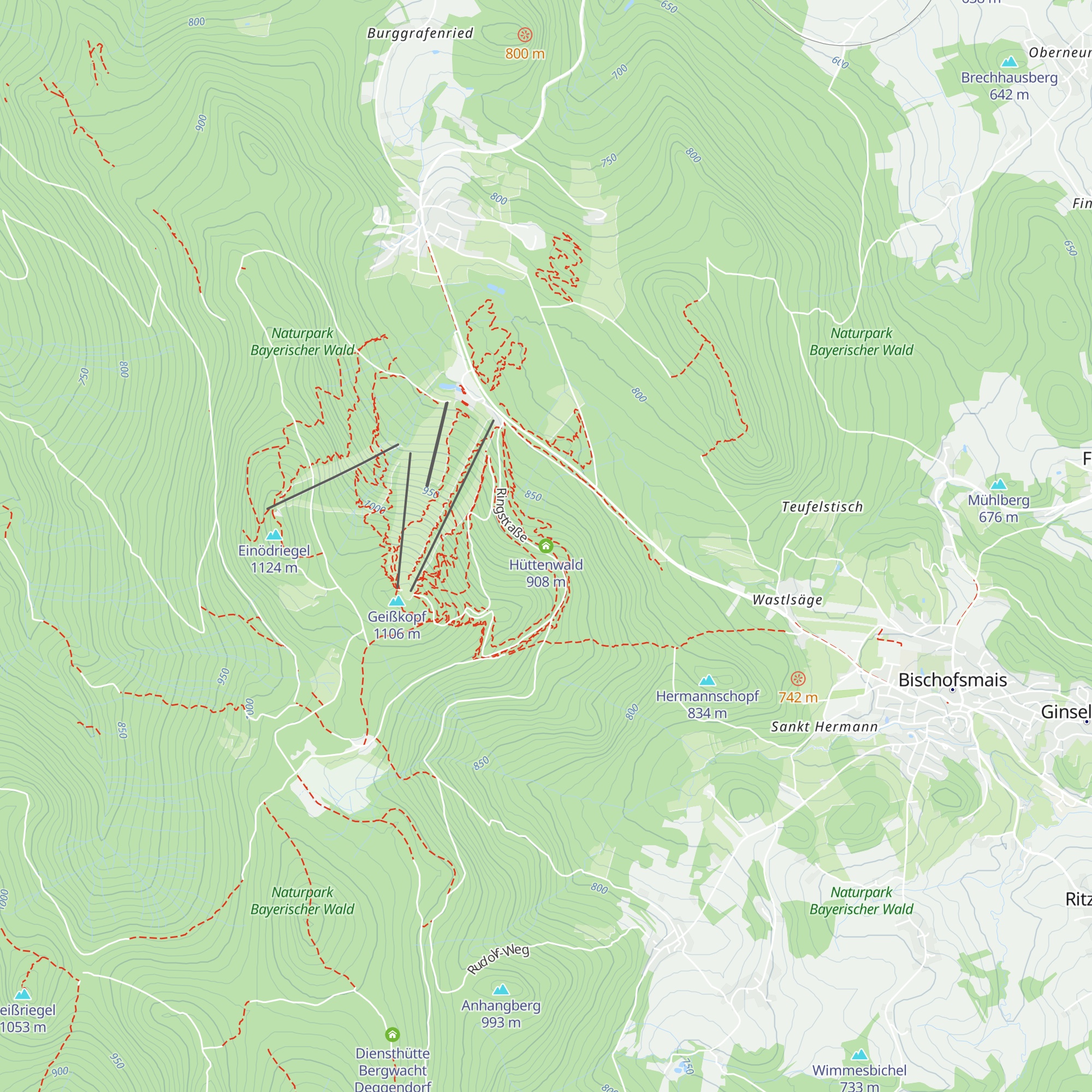Hüttenwald map