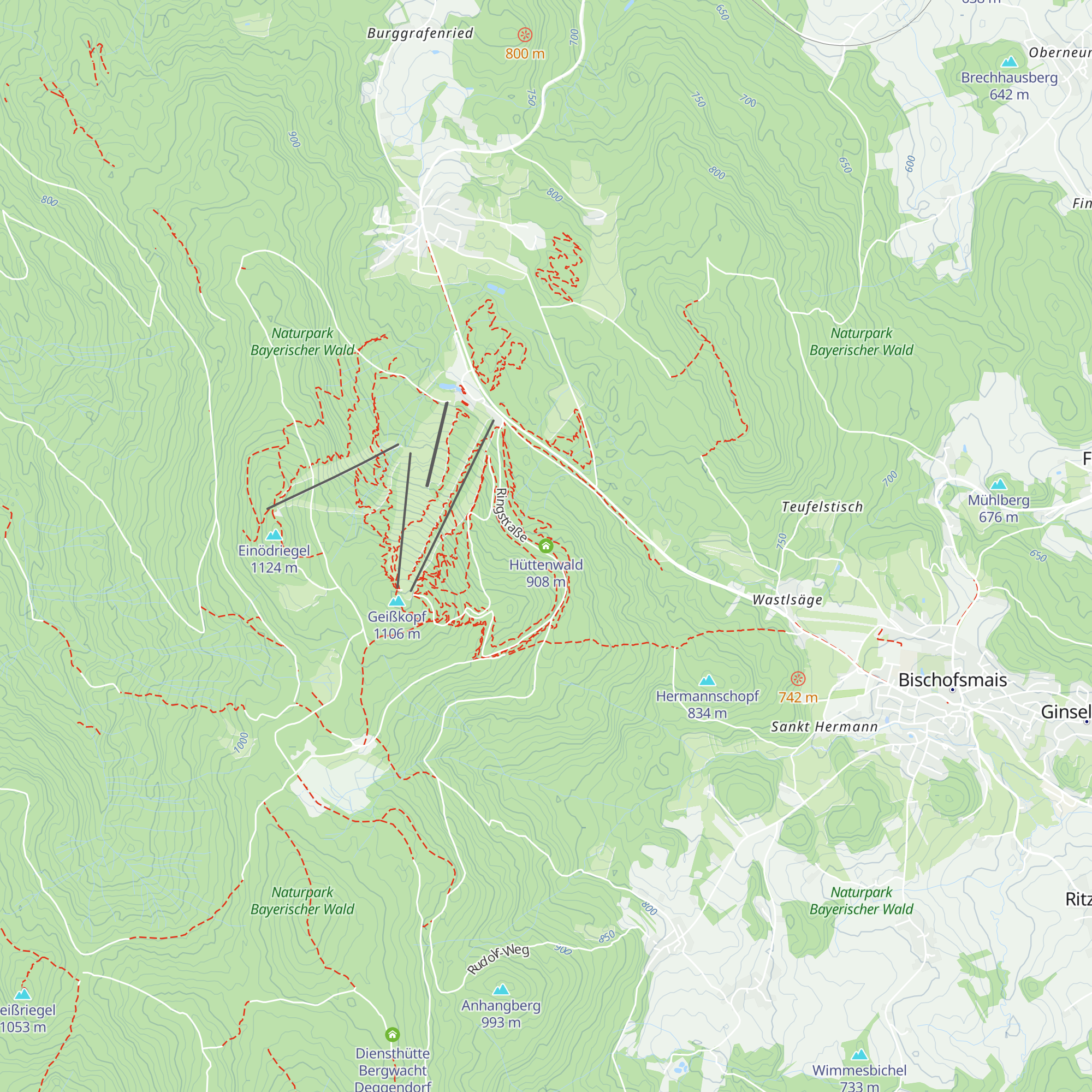Hüttenwald map
