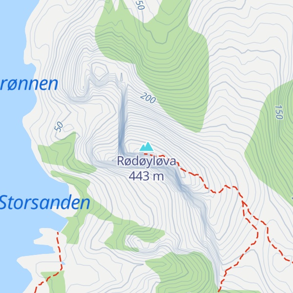 Map of Rødøyløva