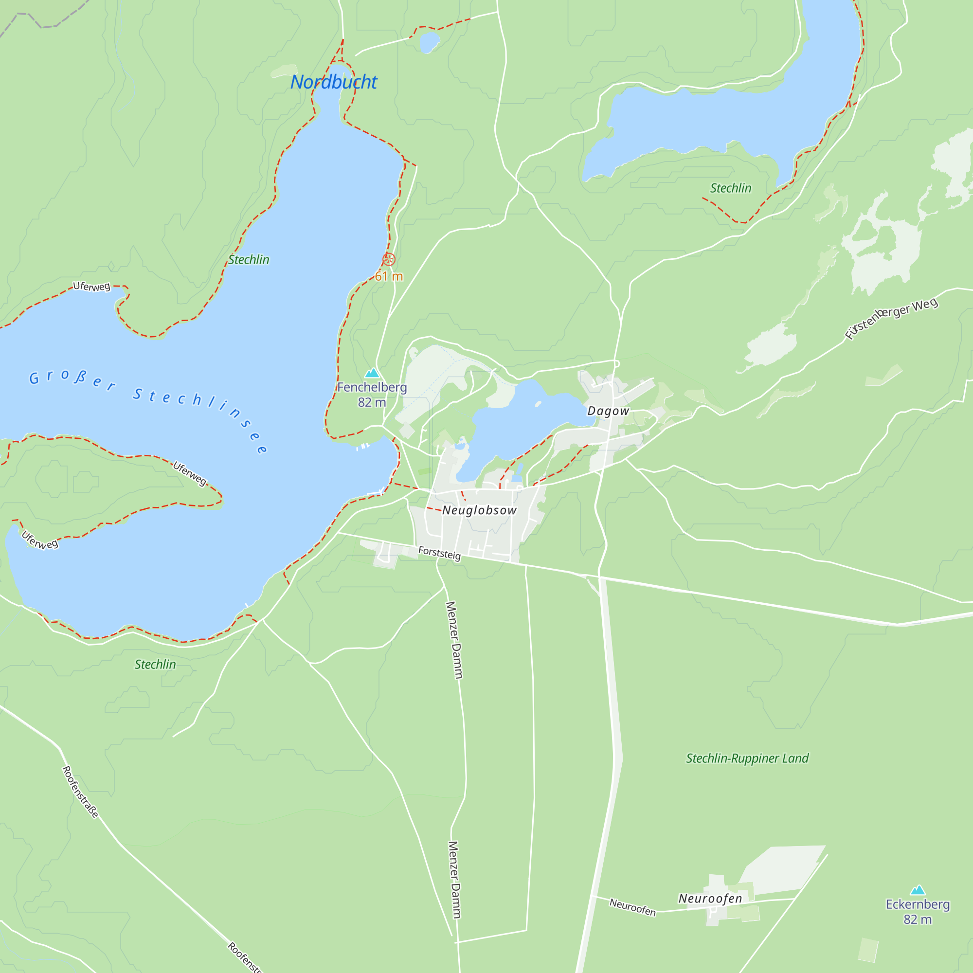 Stechlinsee Center map