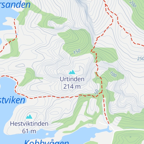 Map of Urtinden