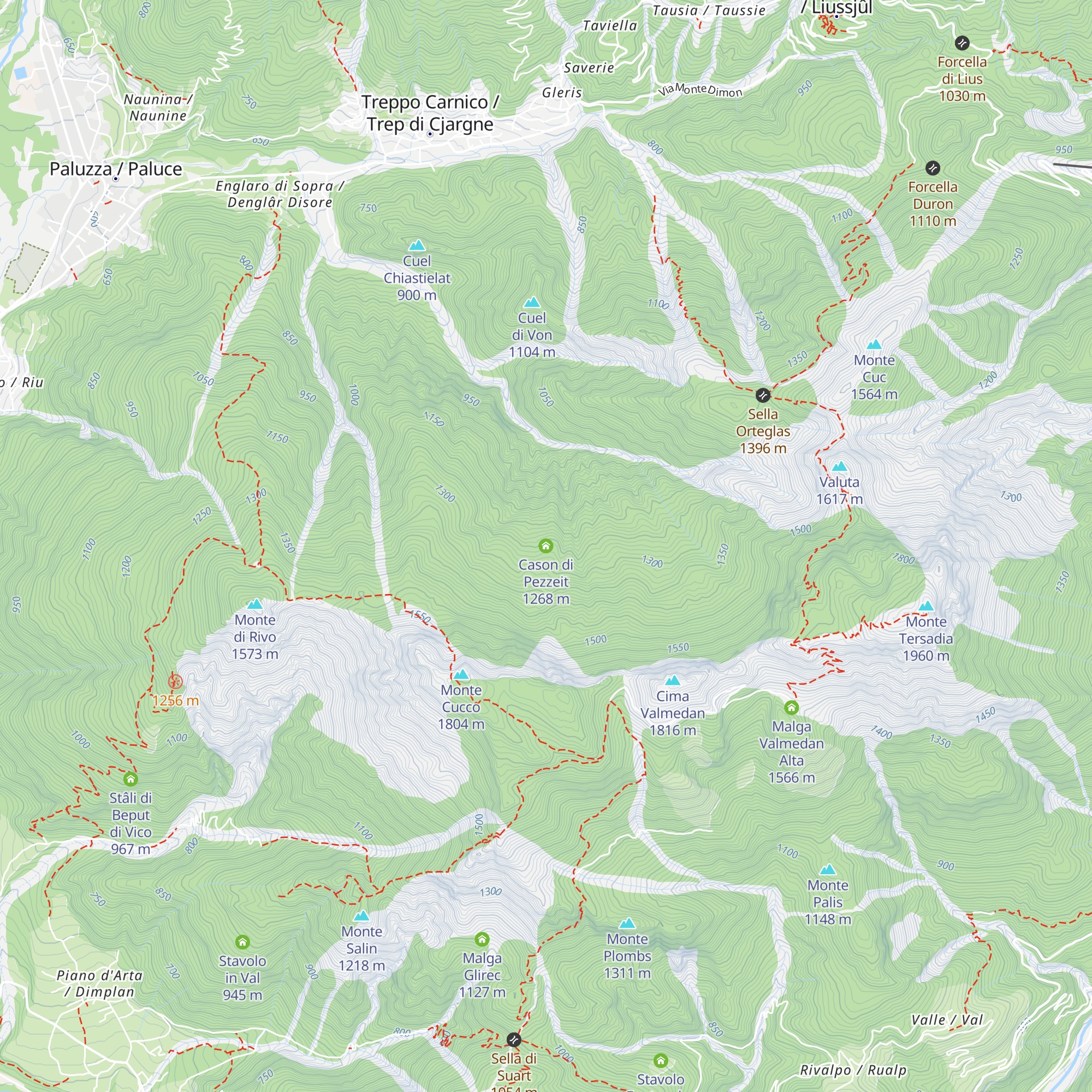 Cason di Pezzeit map