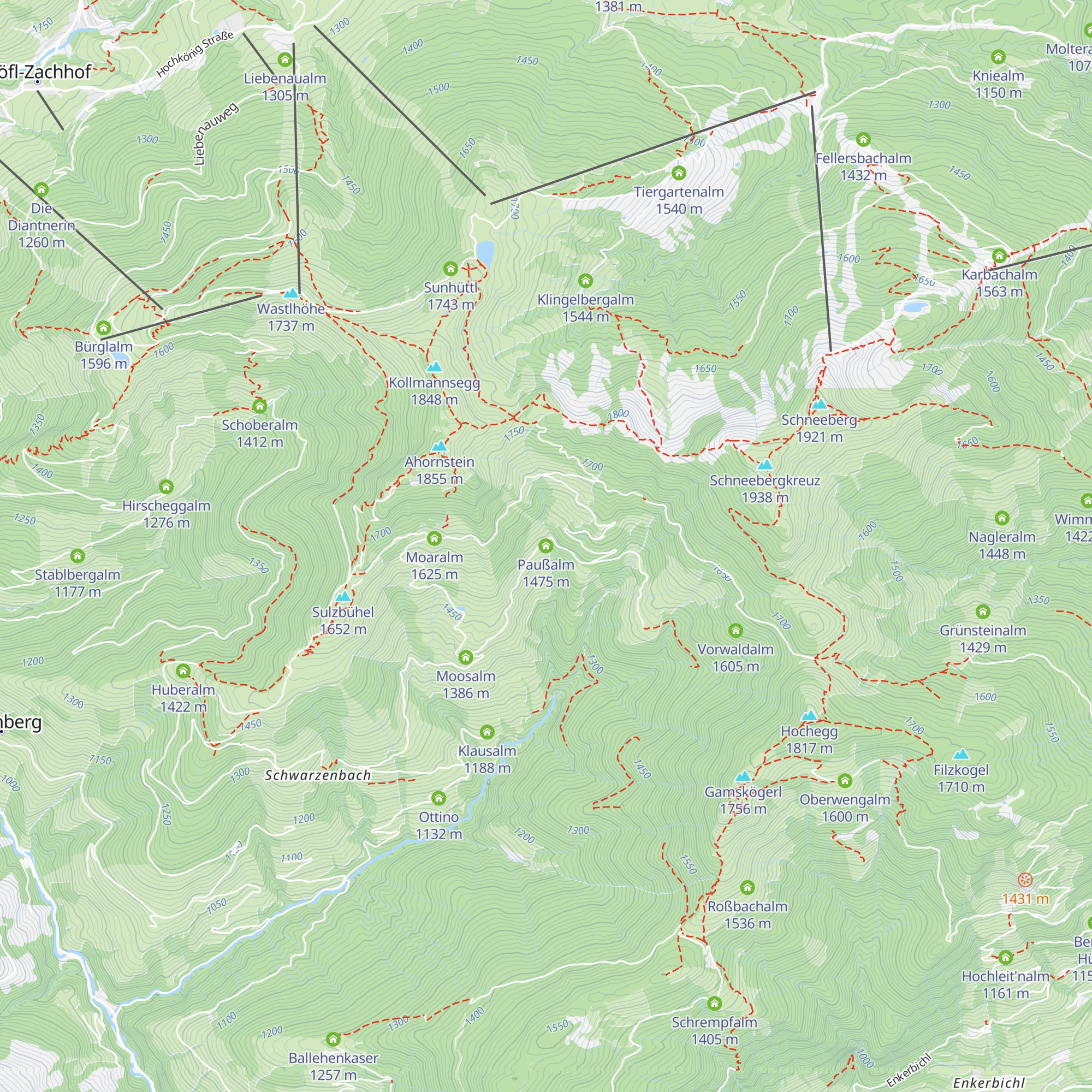 Paußalm map