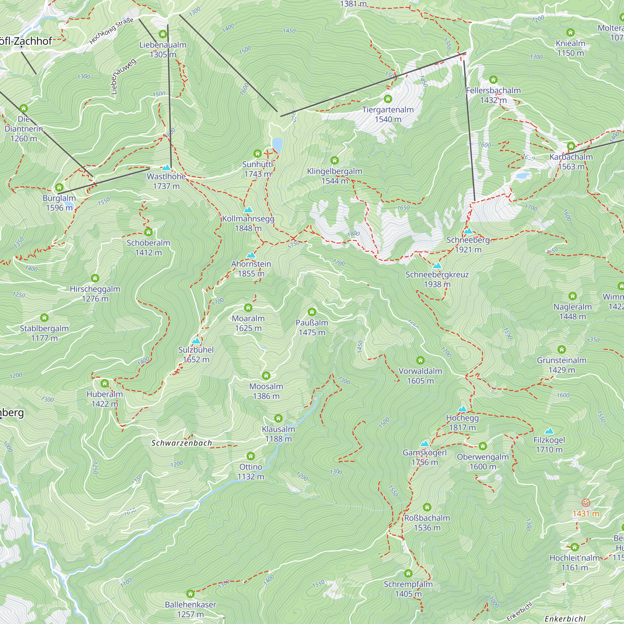 Paußalm map