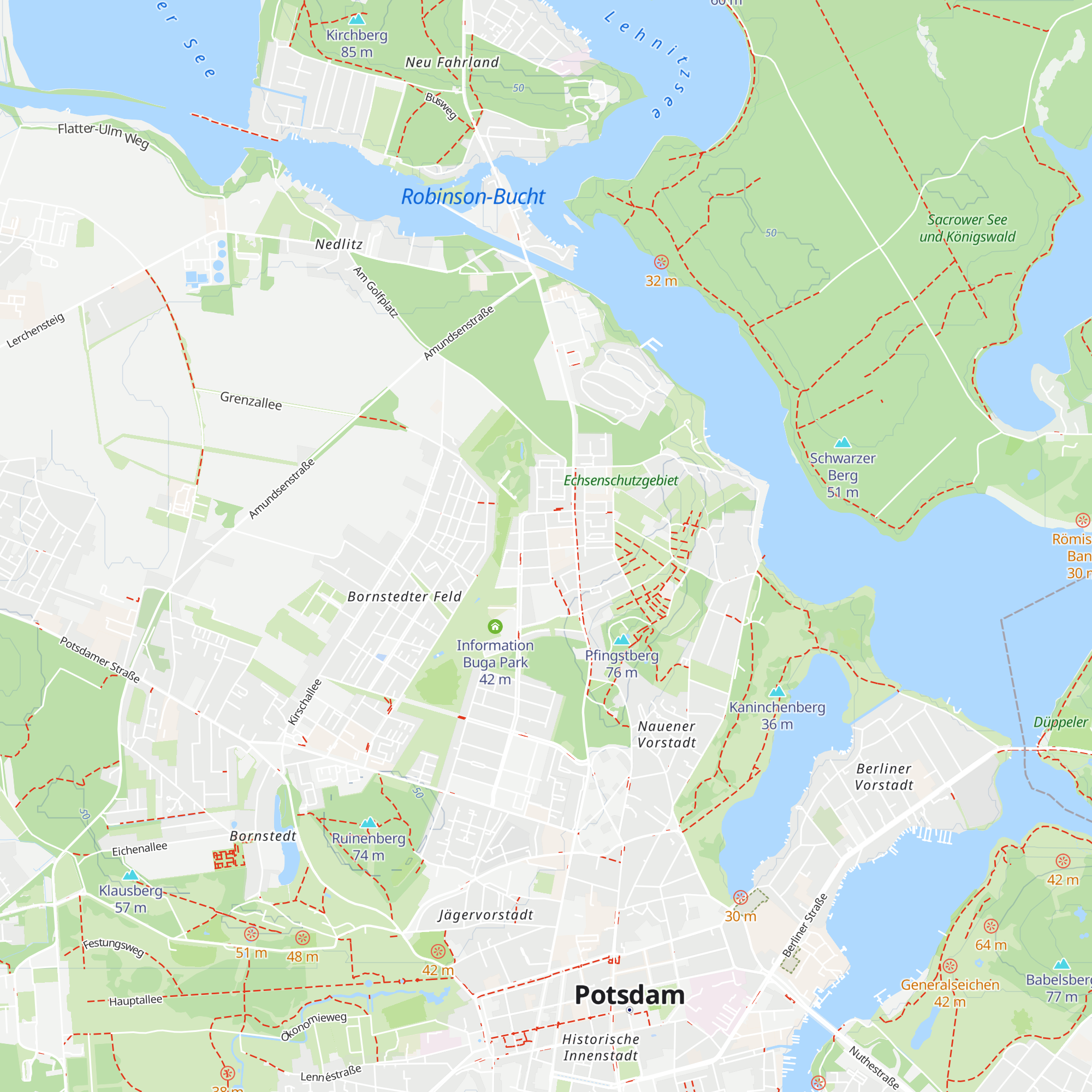 Vertriebscontainer Fontane Gärten map