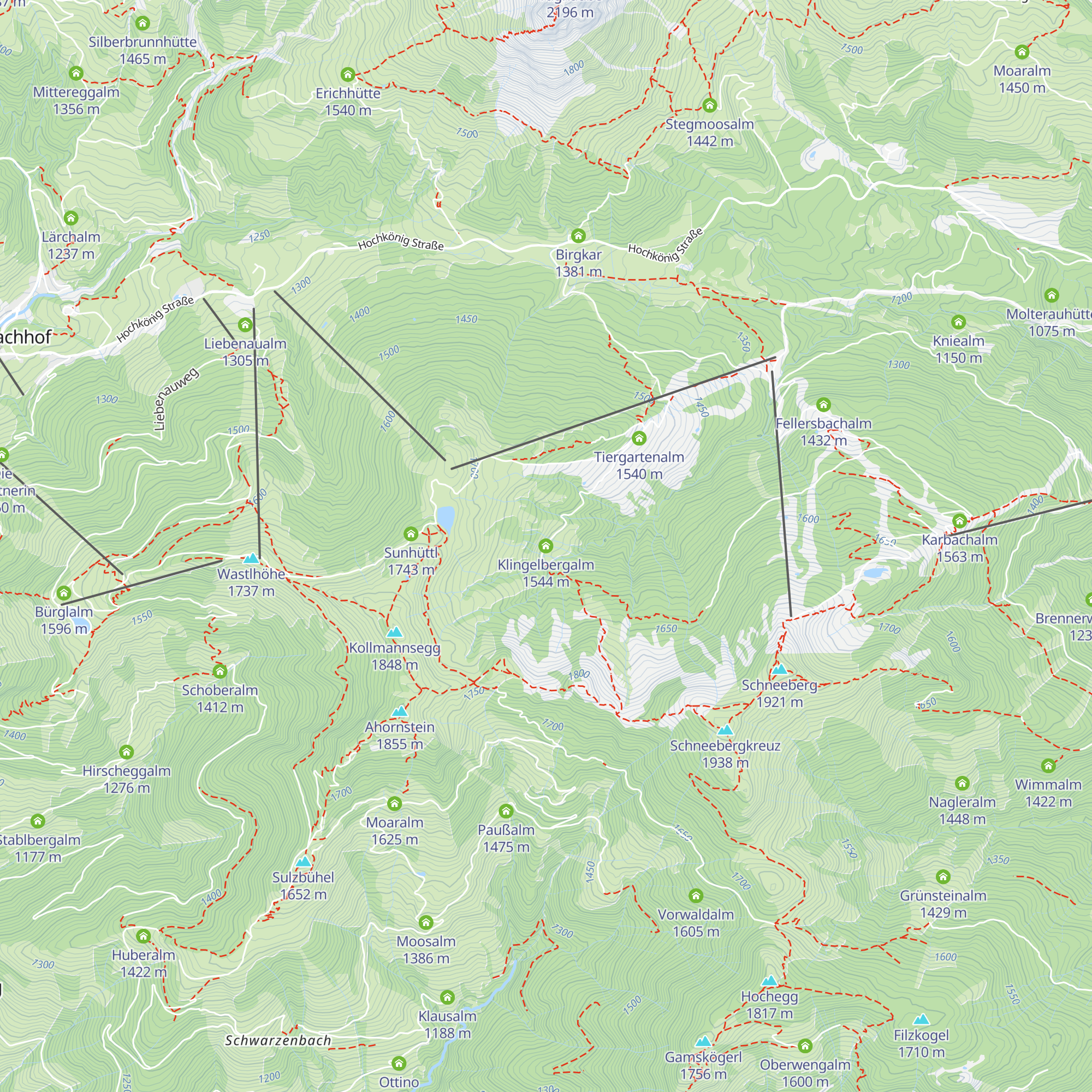 Klingelbergalm map