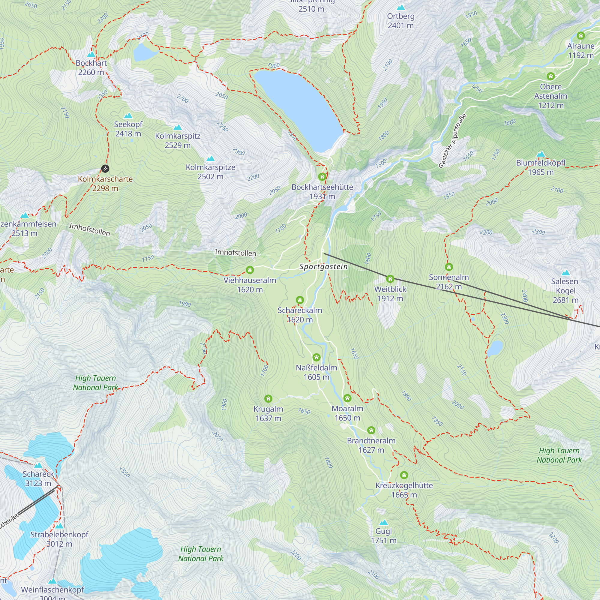 Schareckalm map