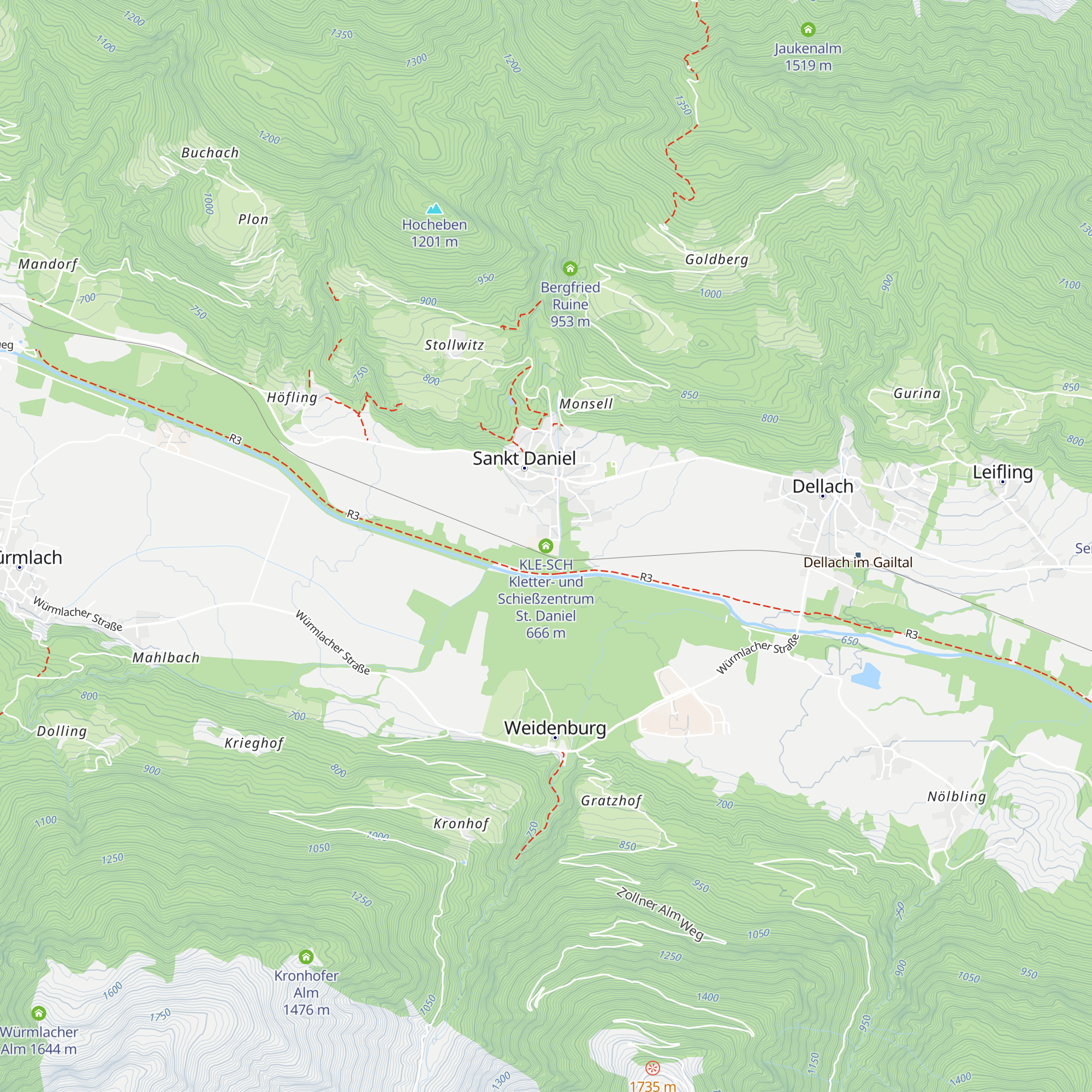 KLE-SCH Kletter- und Schießzentrum St. Daniel map