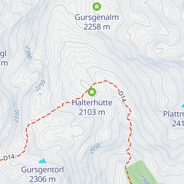 Map of Halterhütte