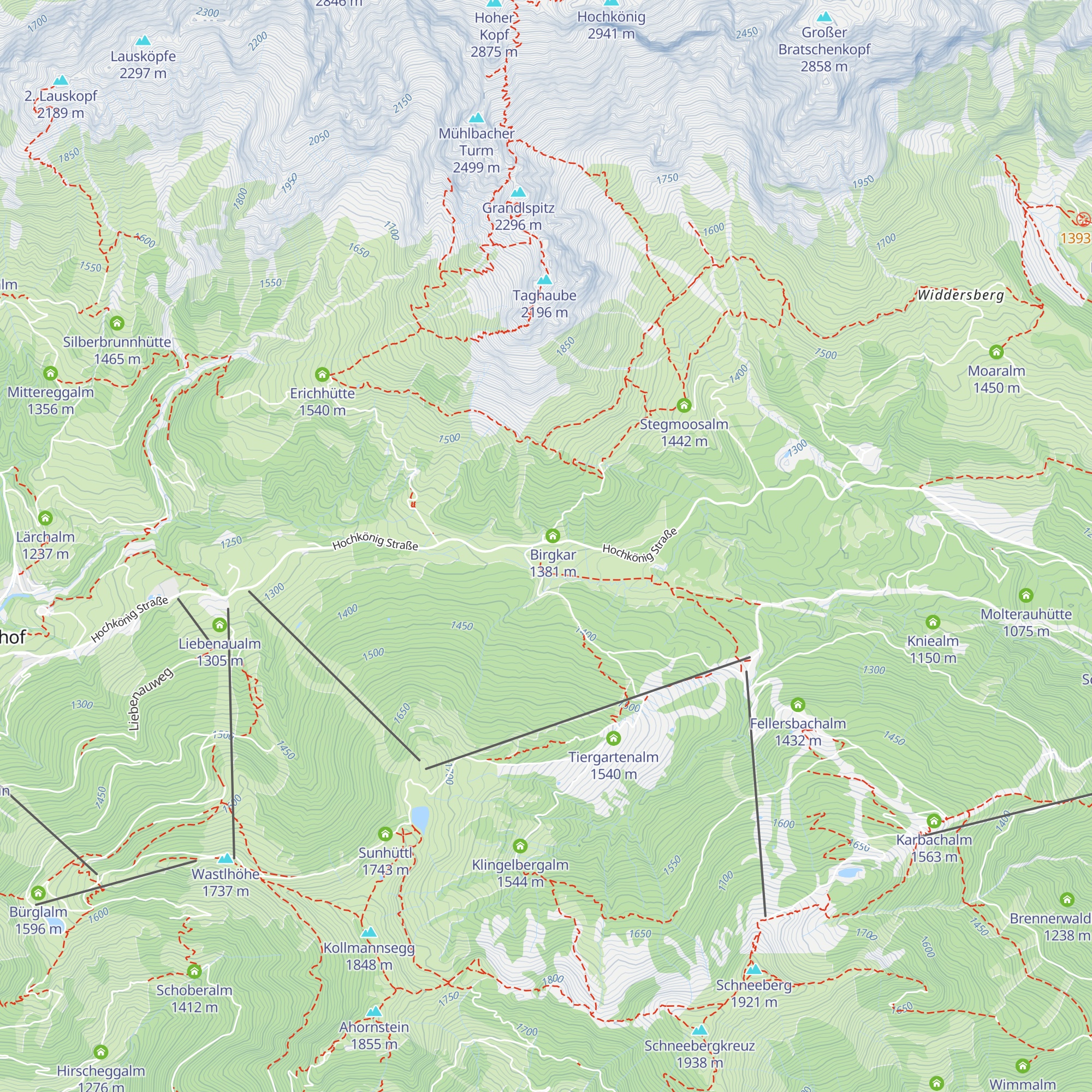 Mittereggalm map