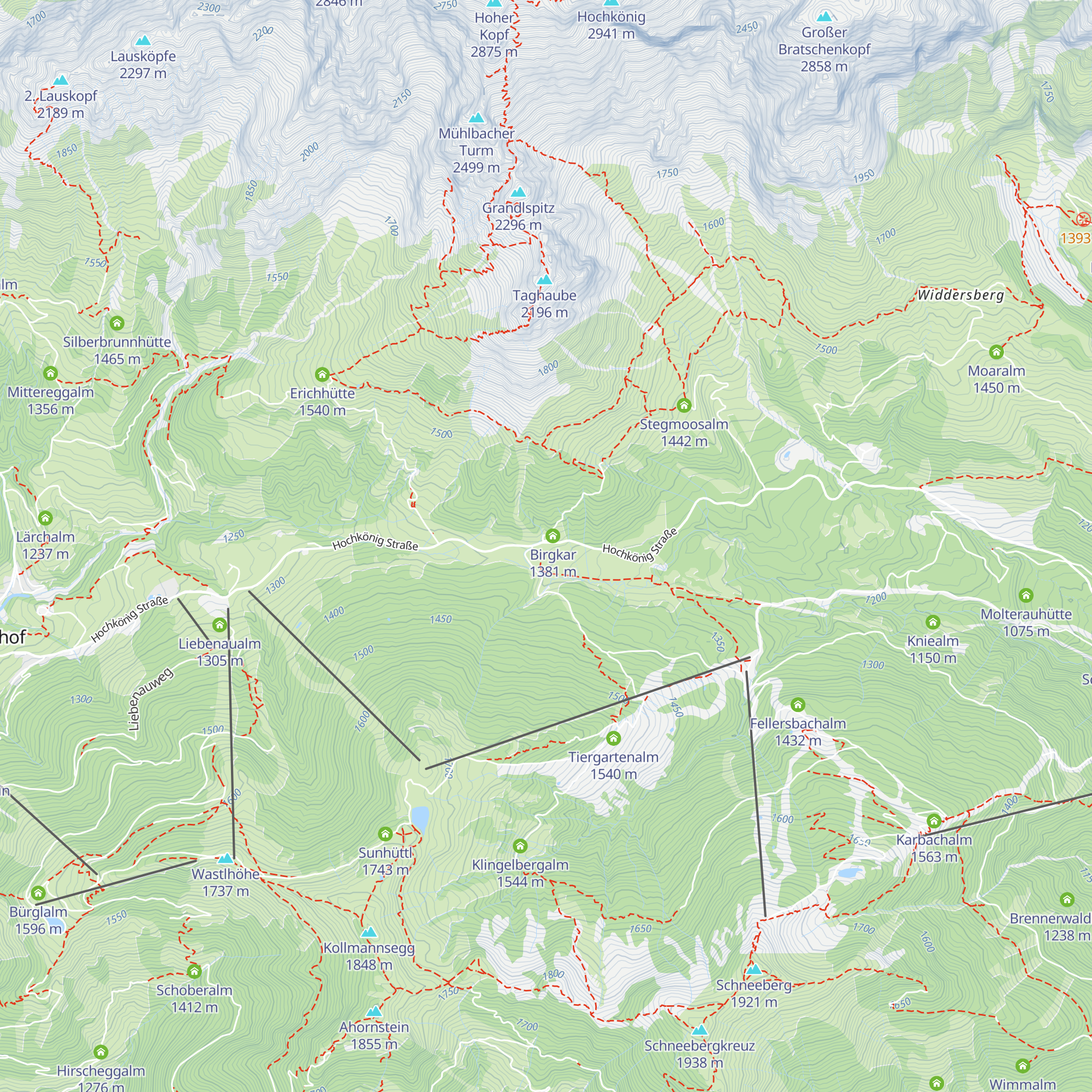 Mittereggalm map
