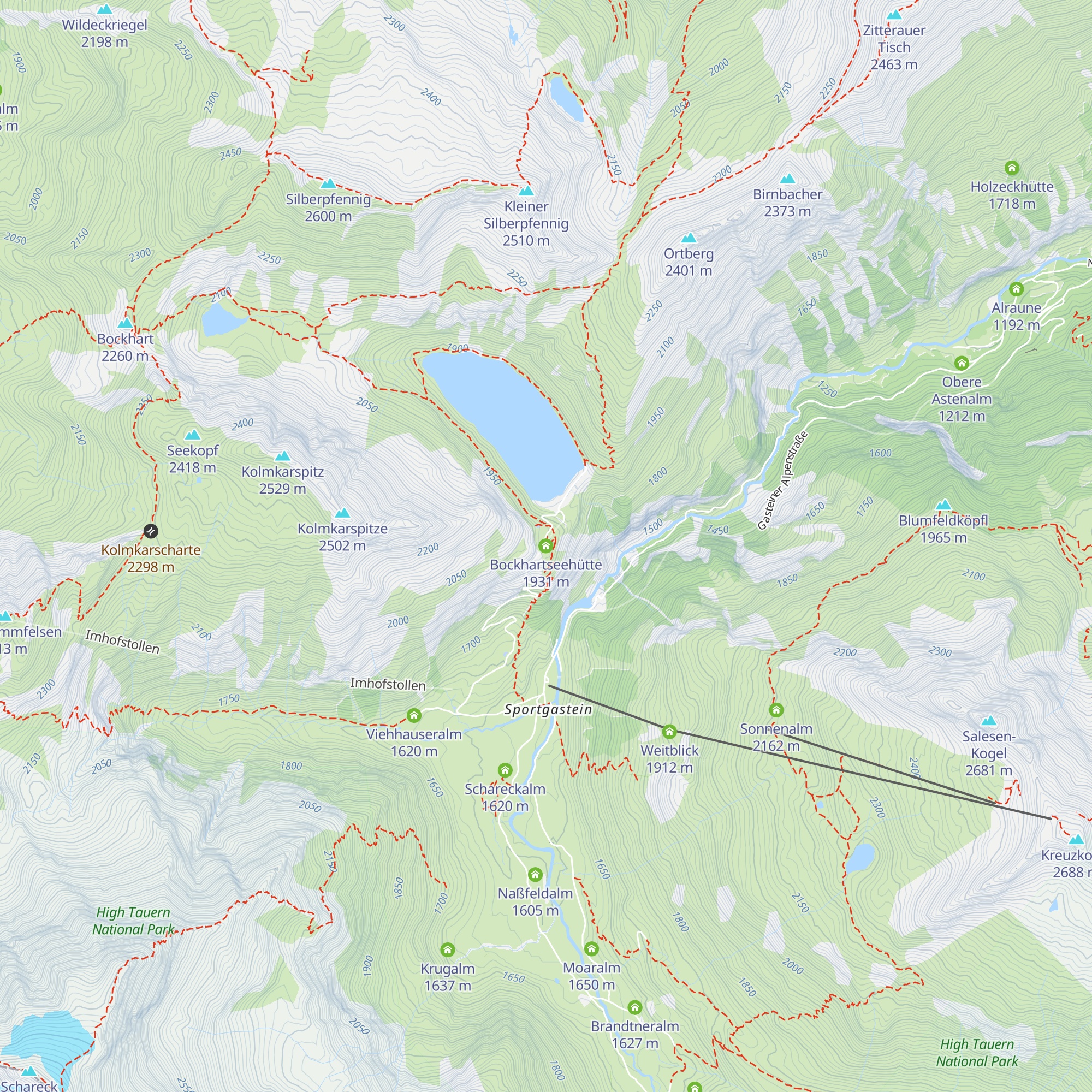 Bockhartseehütte map