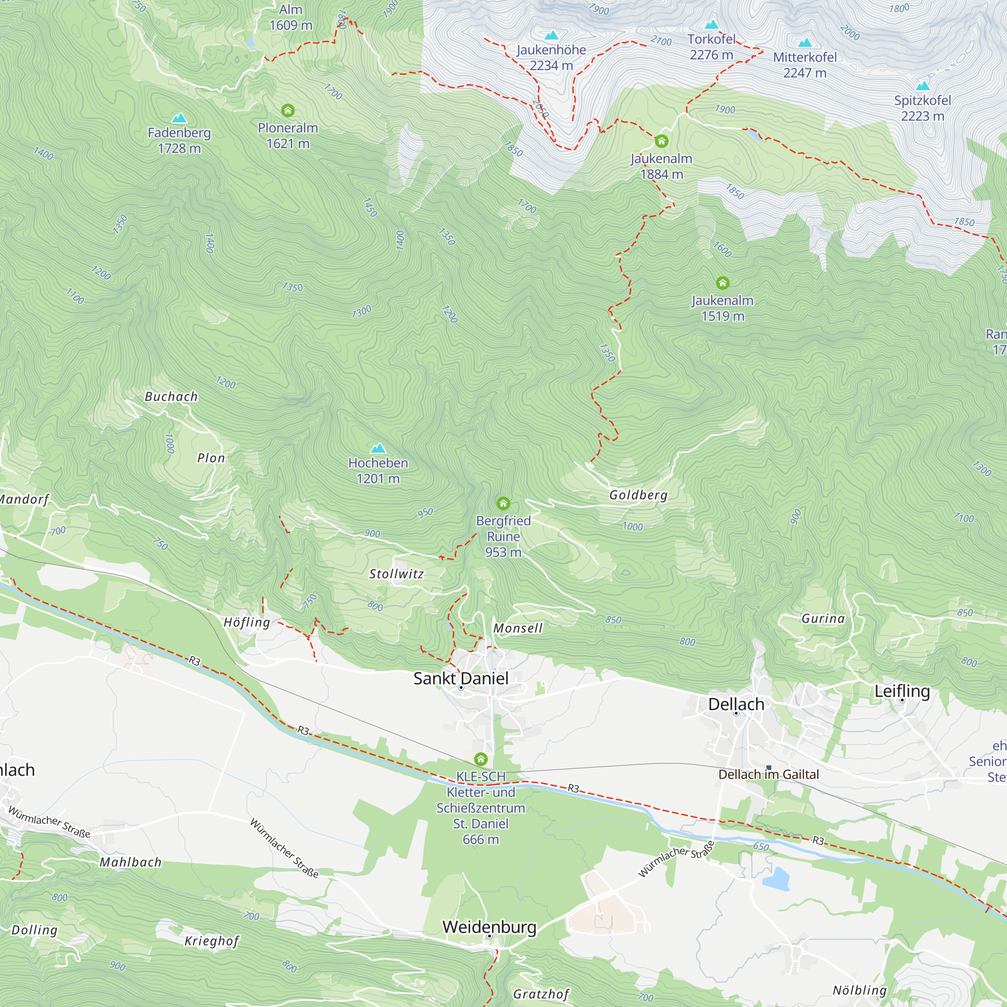 Bergfried Ruine map