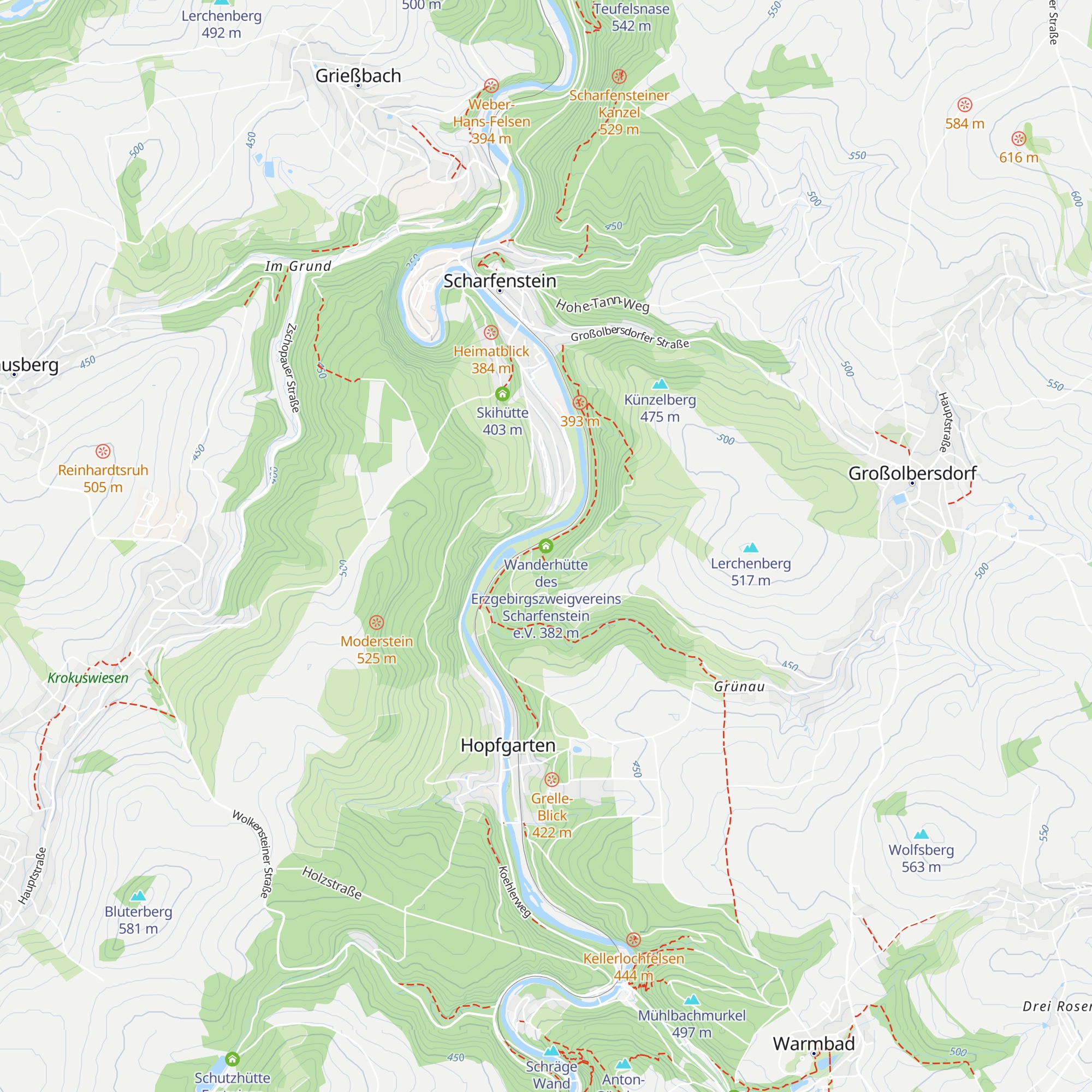 Wanderhütte des Erzgebirgszweigvereins Scharfenstein e.V. map