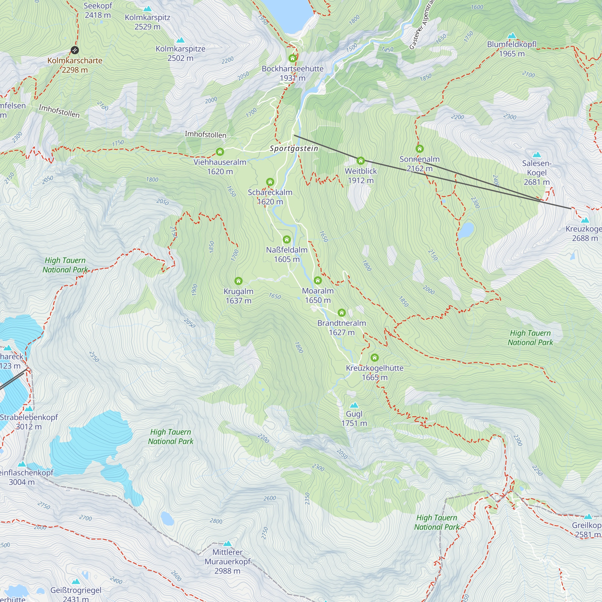 Hinternaßfeldalm map