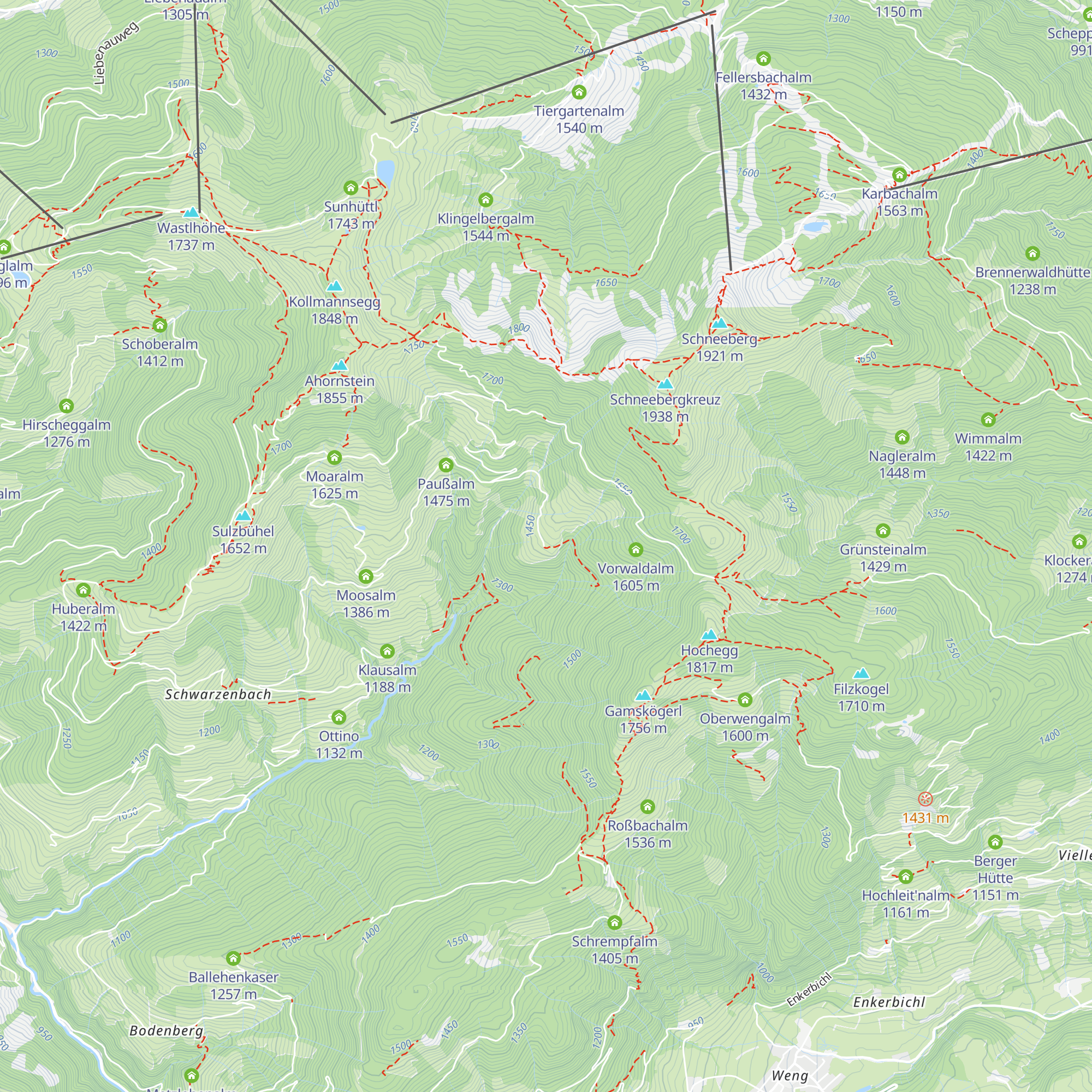 Klingelbergalm map