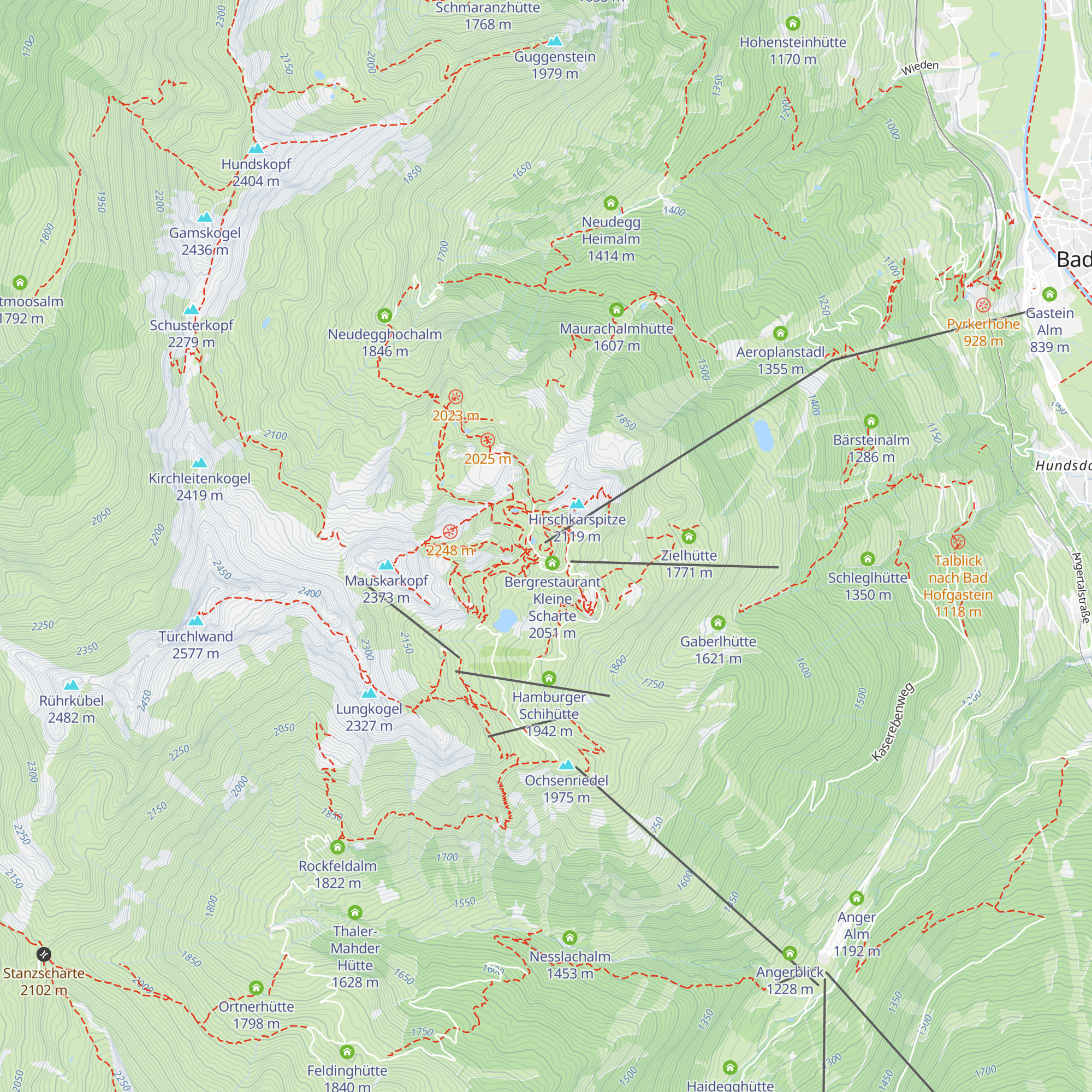 Hirsch und Maus map