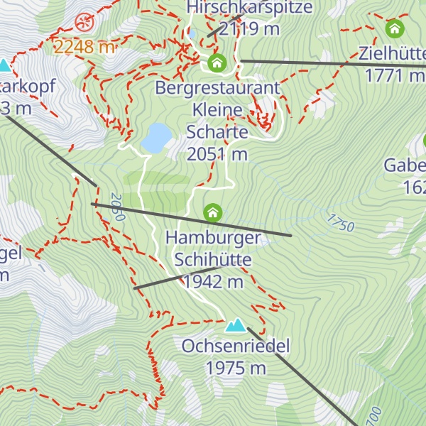 Map of Hamburger Schihütte