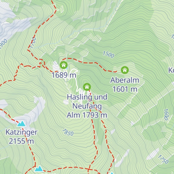 Map of Hasling und Neufang Alm