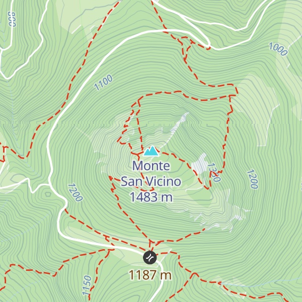 Map of Monte San Vicino