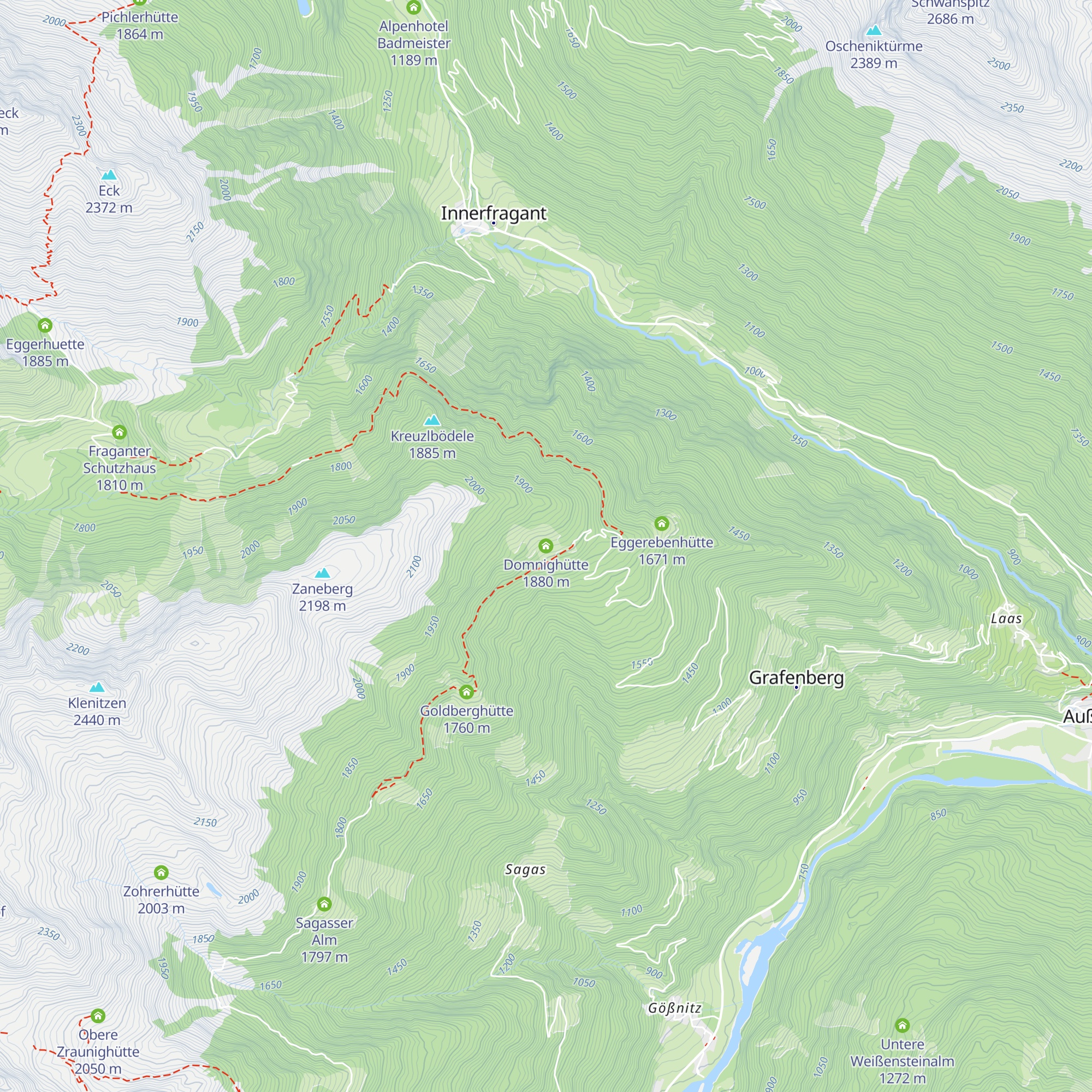 Domnighütte map