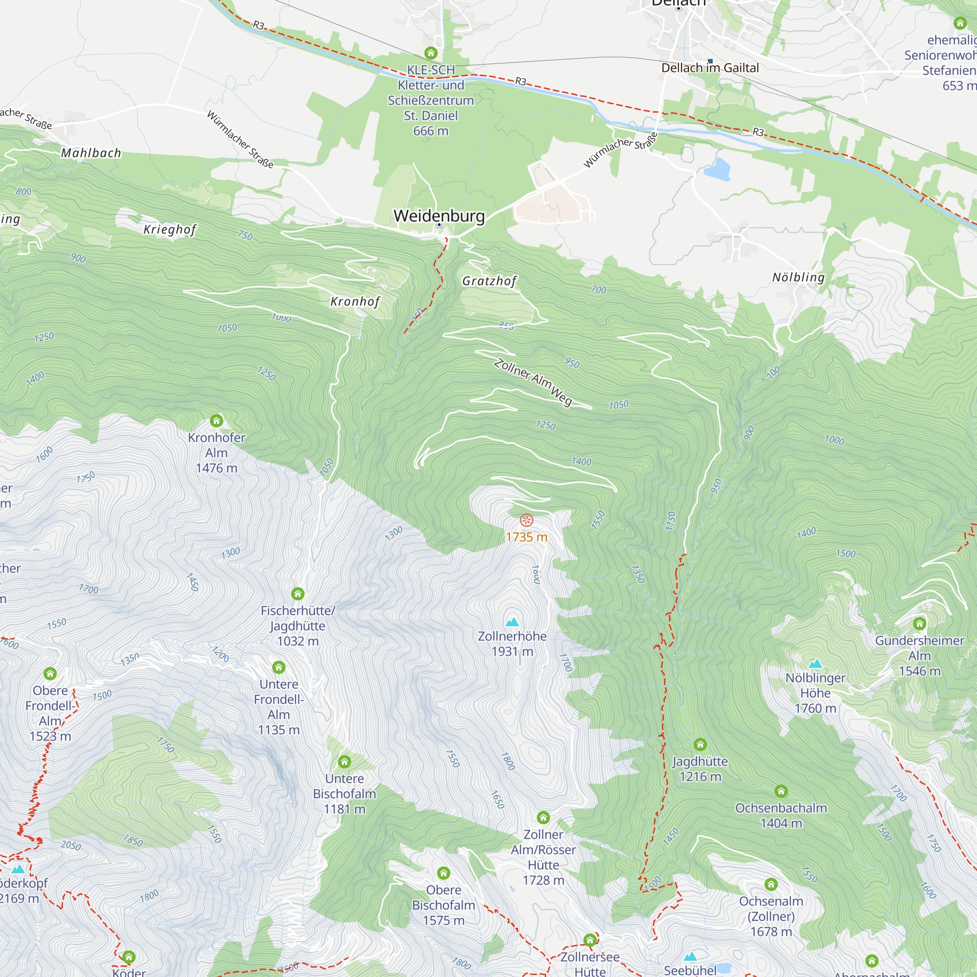 Gratzer Alm map
