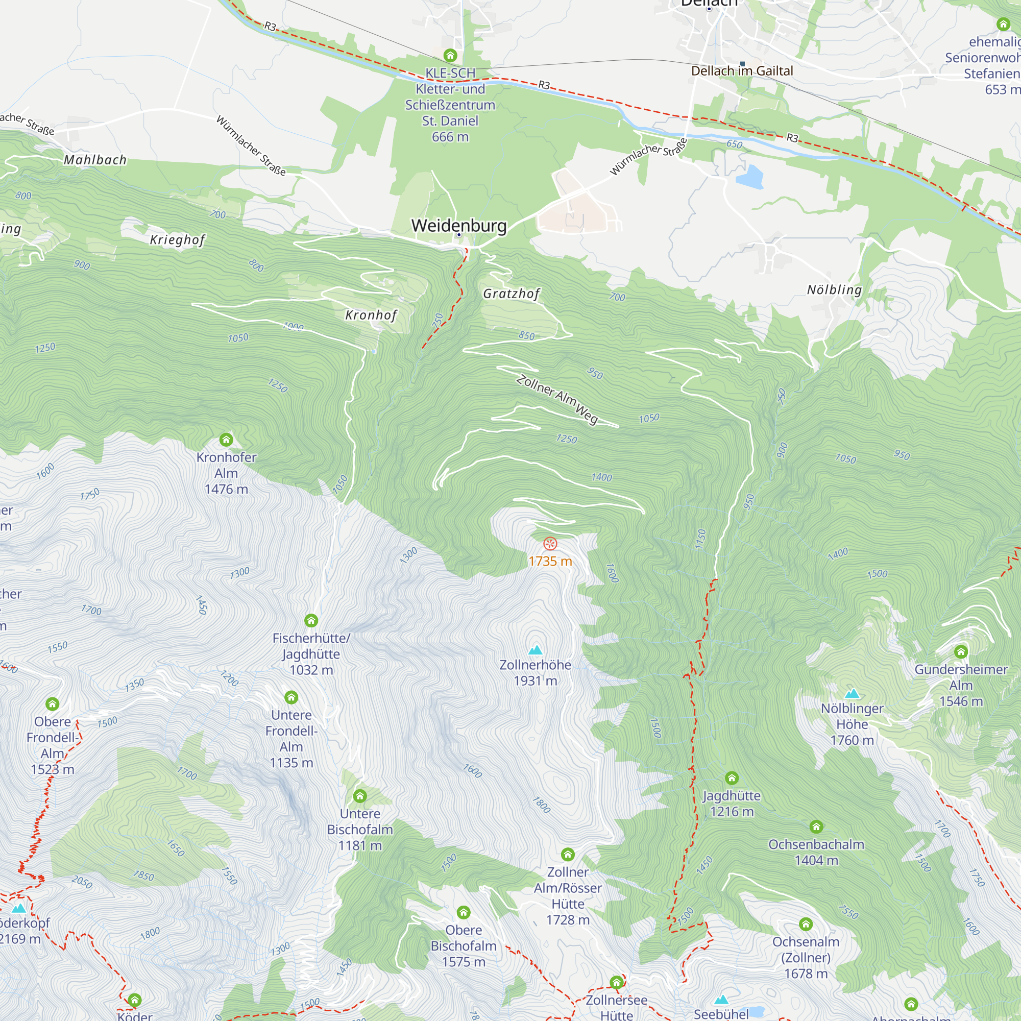 Gratzer Alm map