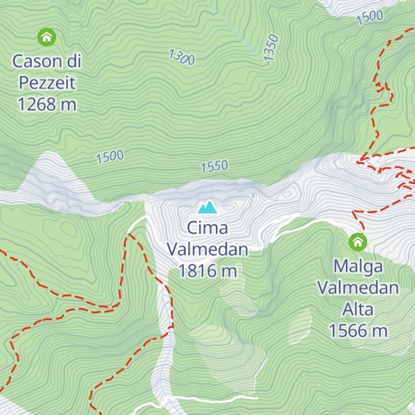 Map of Cima Valmedan