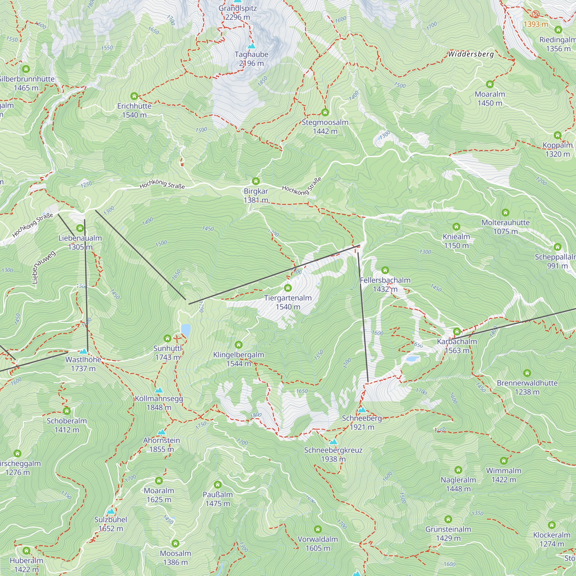Tiergartenalm map