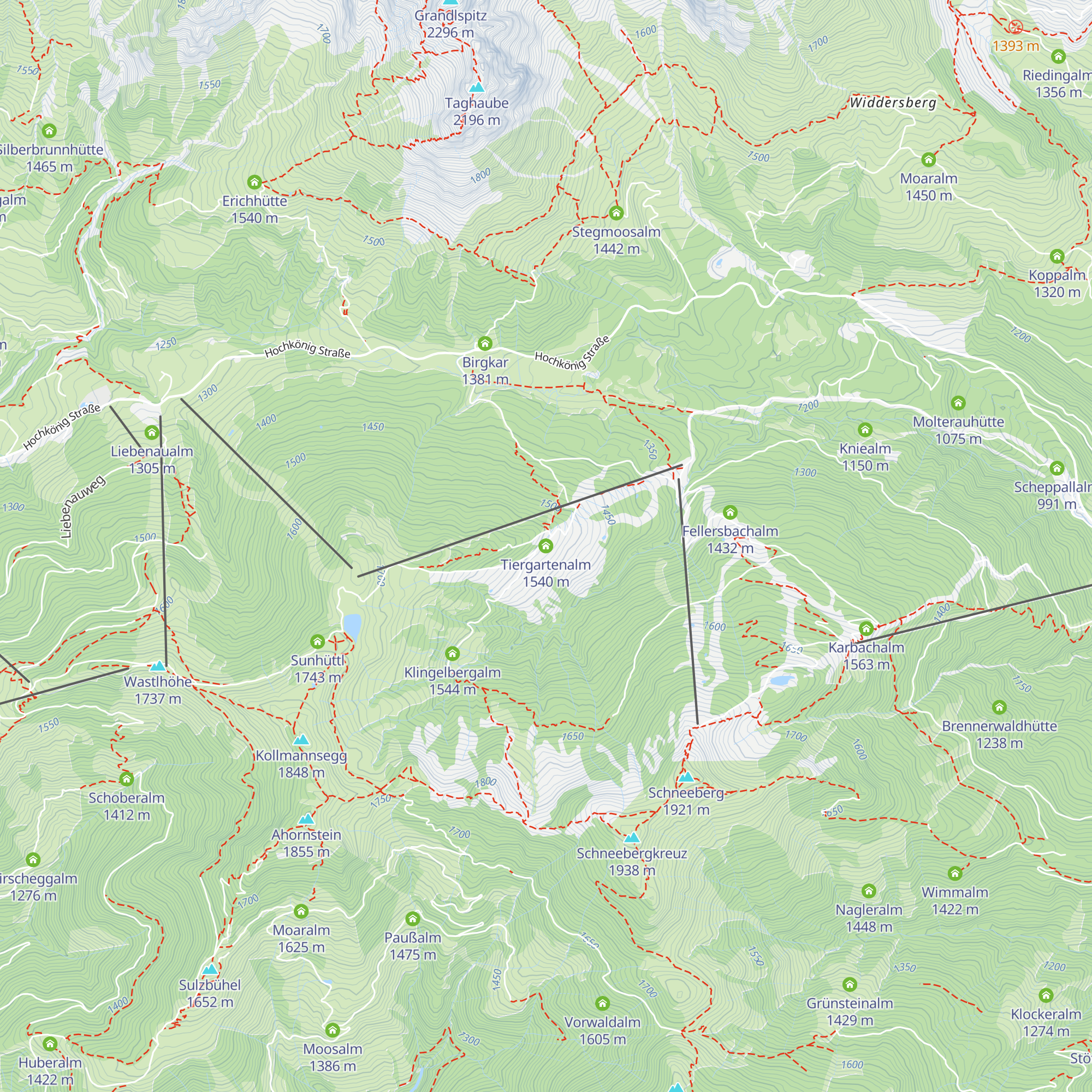Tiergartenalm map